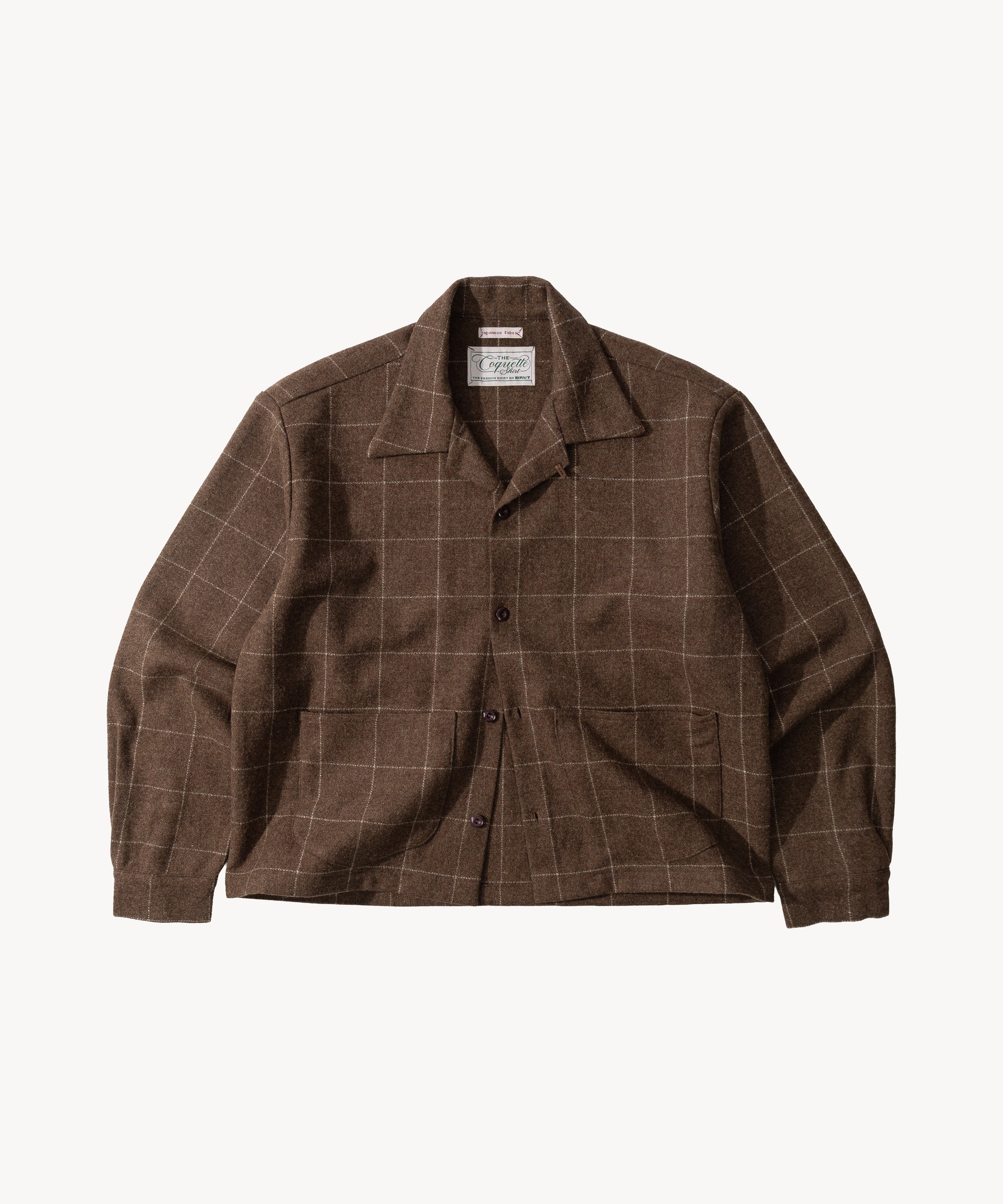 THE WOOL COQUETTE SHIRT - BROWN | BRUT Clothing | Worldwide shipping