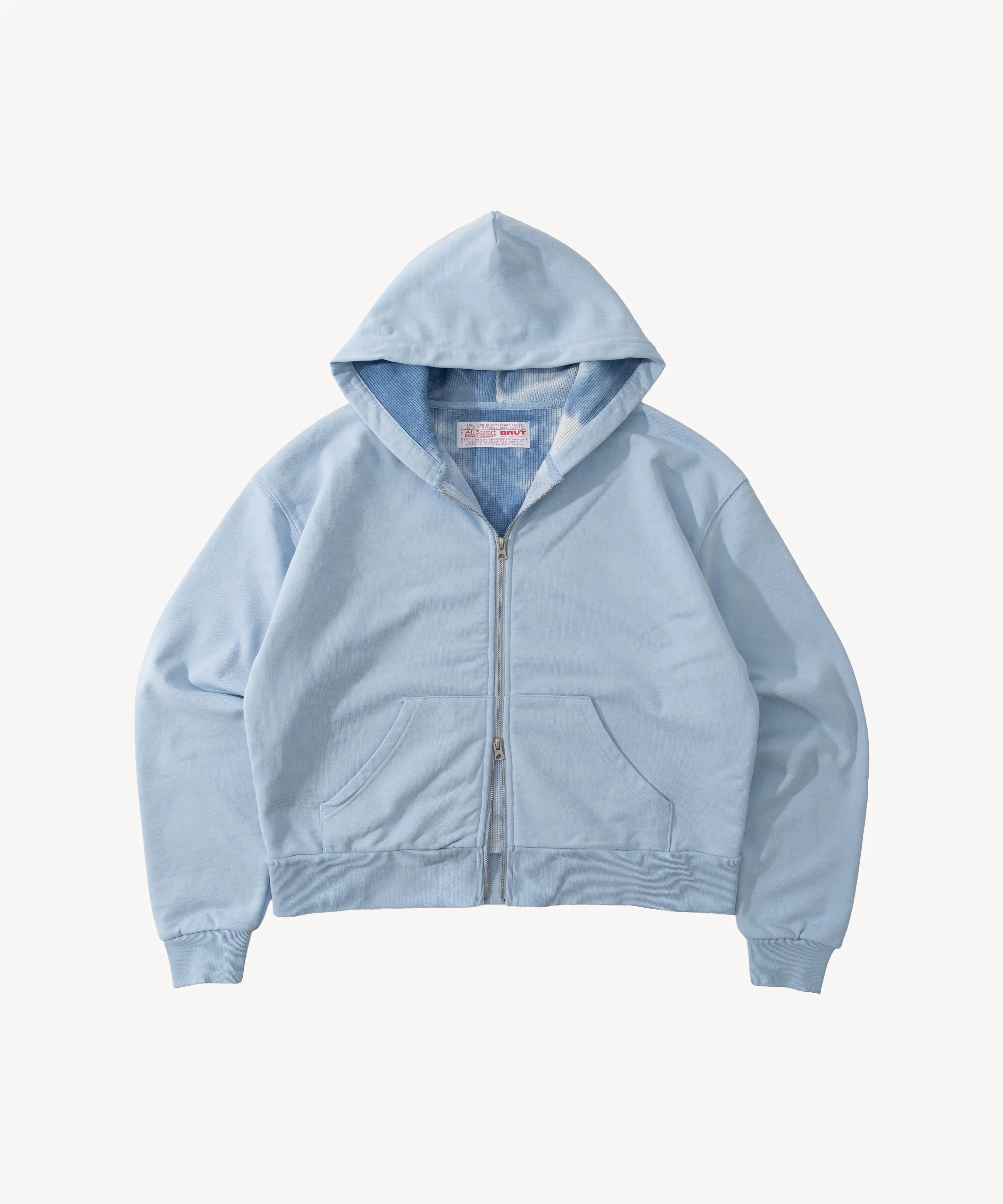 トップス THERMAL ZIP UP HOODIE LIGHT BLUE THE THERMAL ZIP SWEAT - BABY BLUE | BRUT Clothing