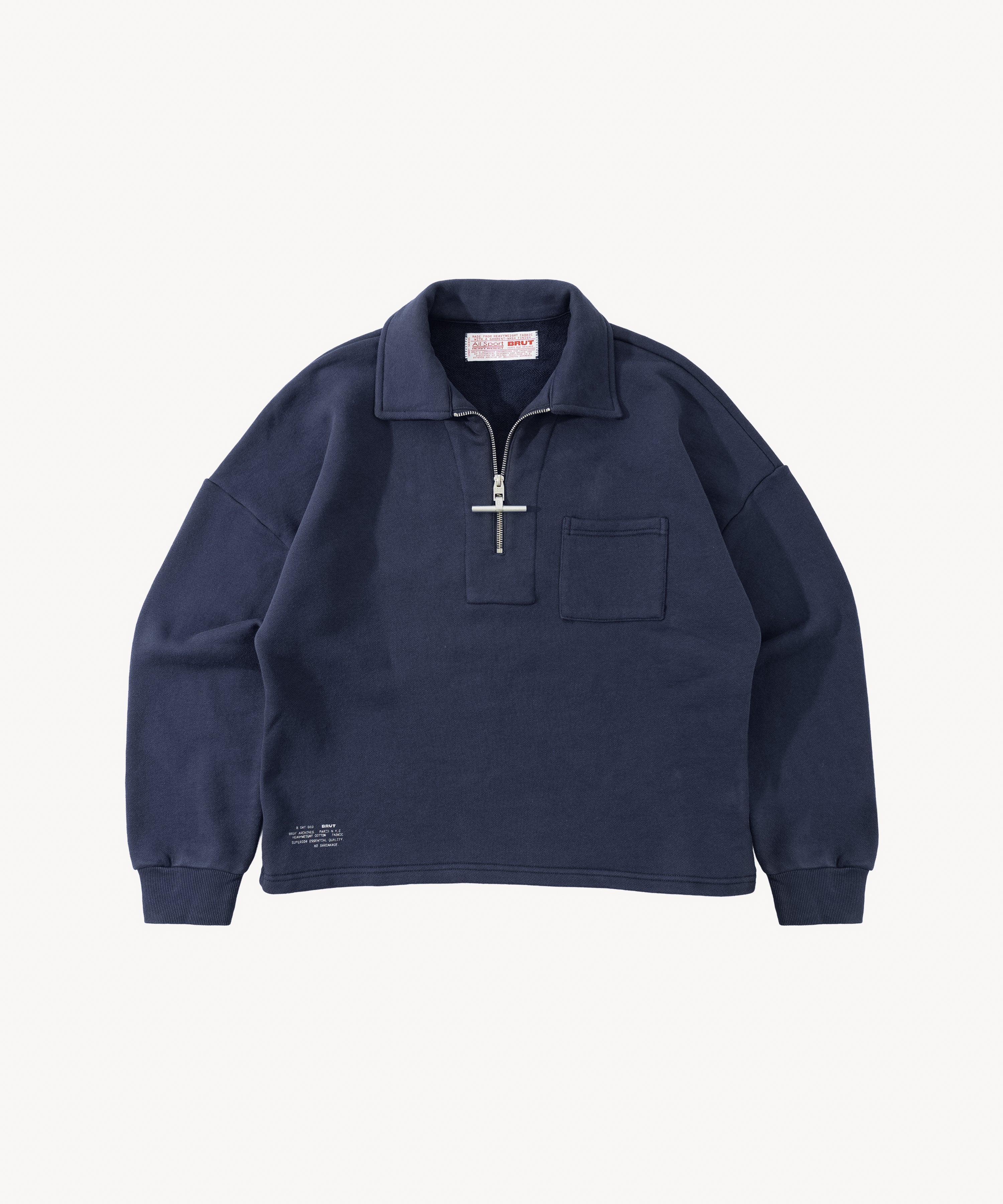 THE ZIPPED POLO - NAVY | BRUT Clothing