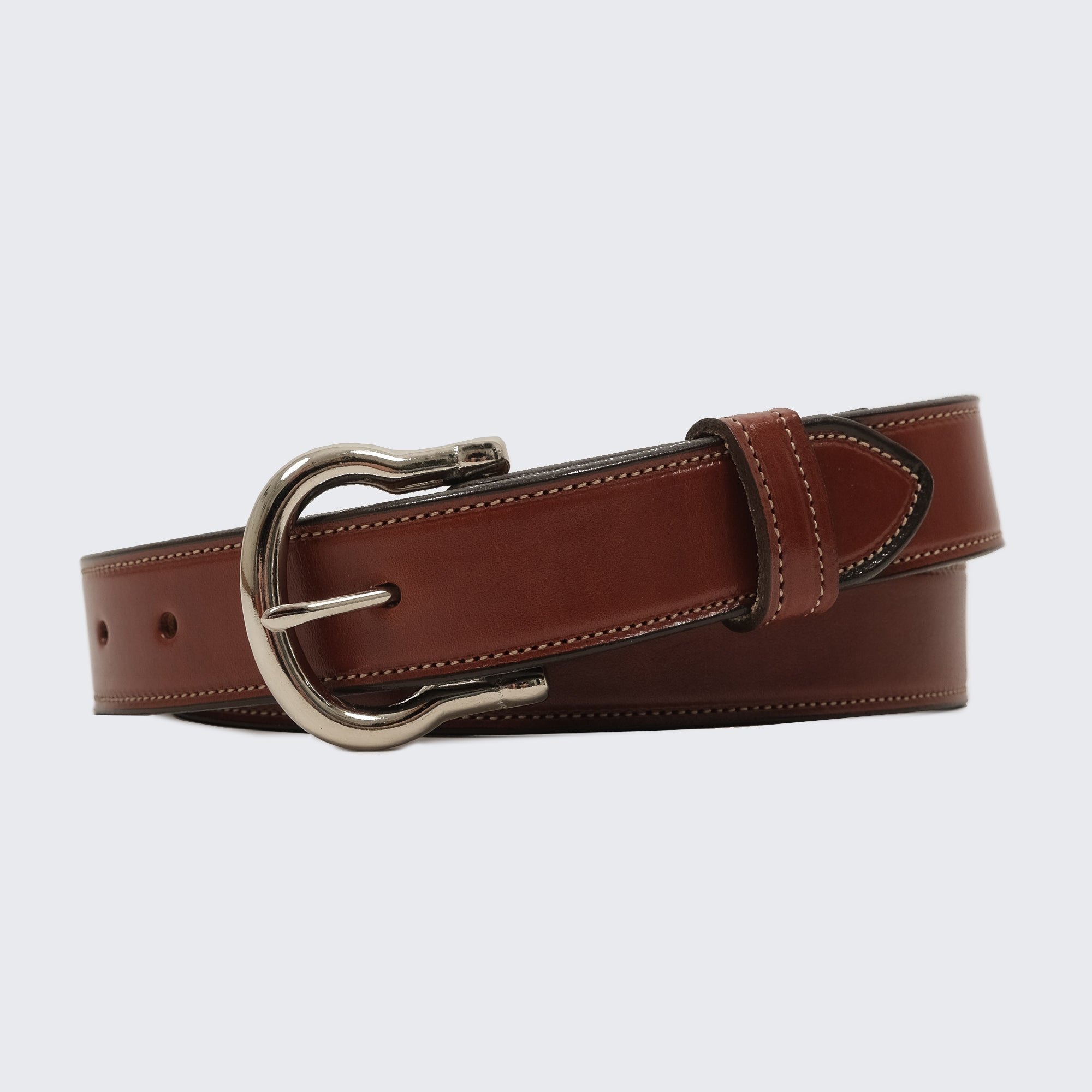 BRUT USA BELT - STYLE 001 - BROWN/NICKEL – BRUT Clothing