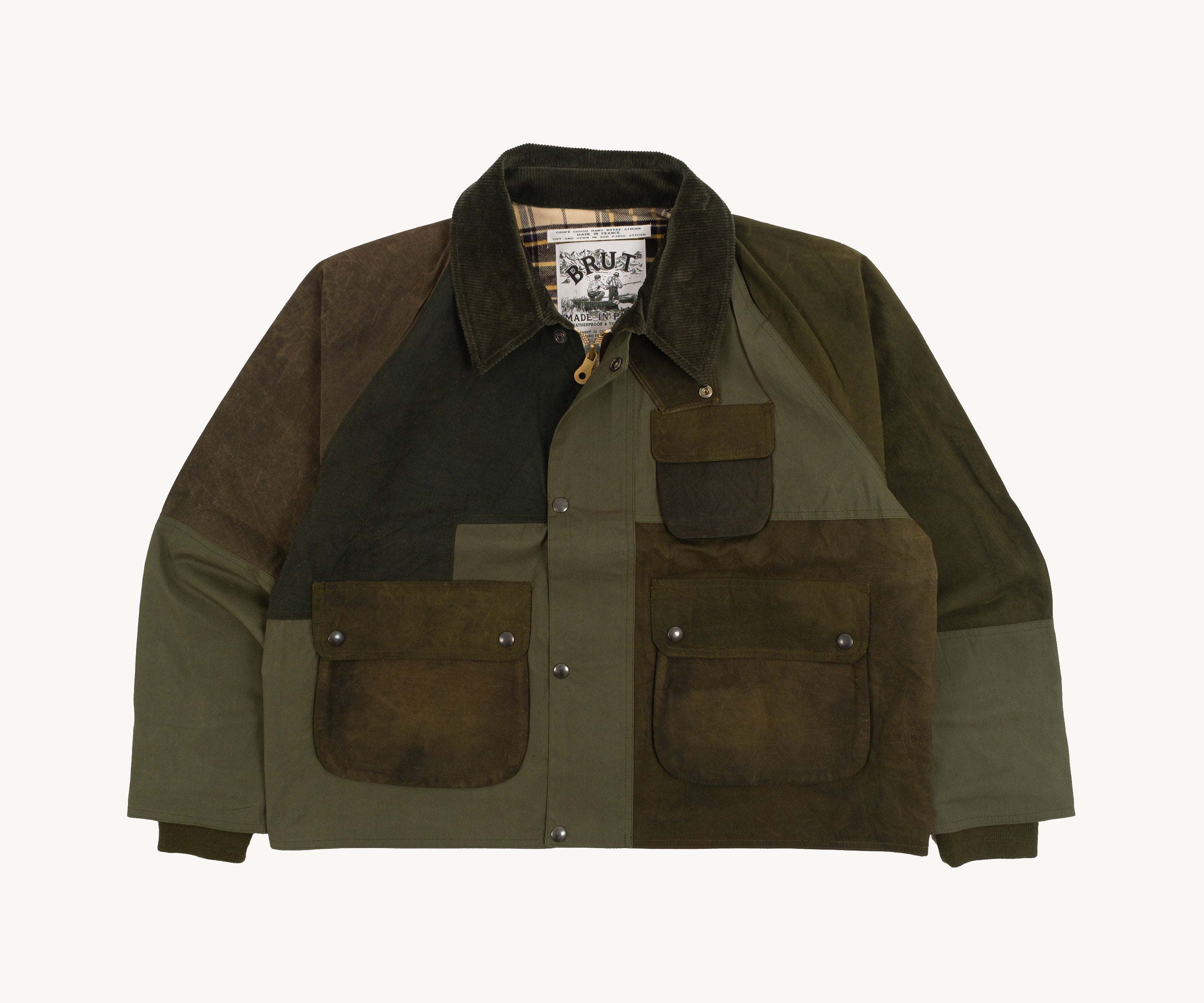 REWORK® BARBOUR V5 - N° 073 Coats & Jackets LARGE / OLIVE GREEN - BRUT Clothing
