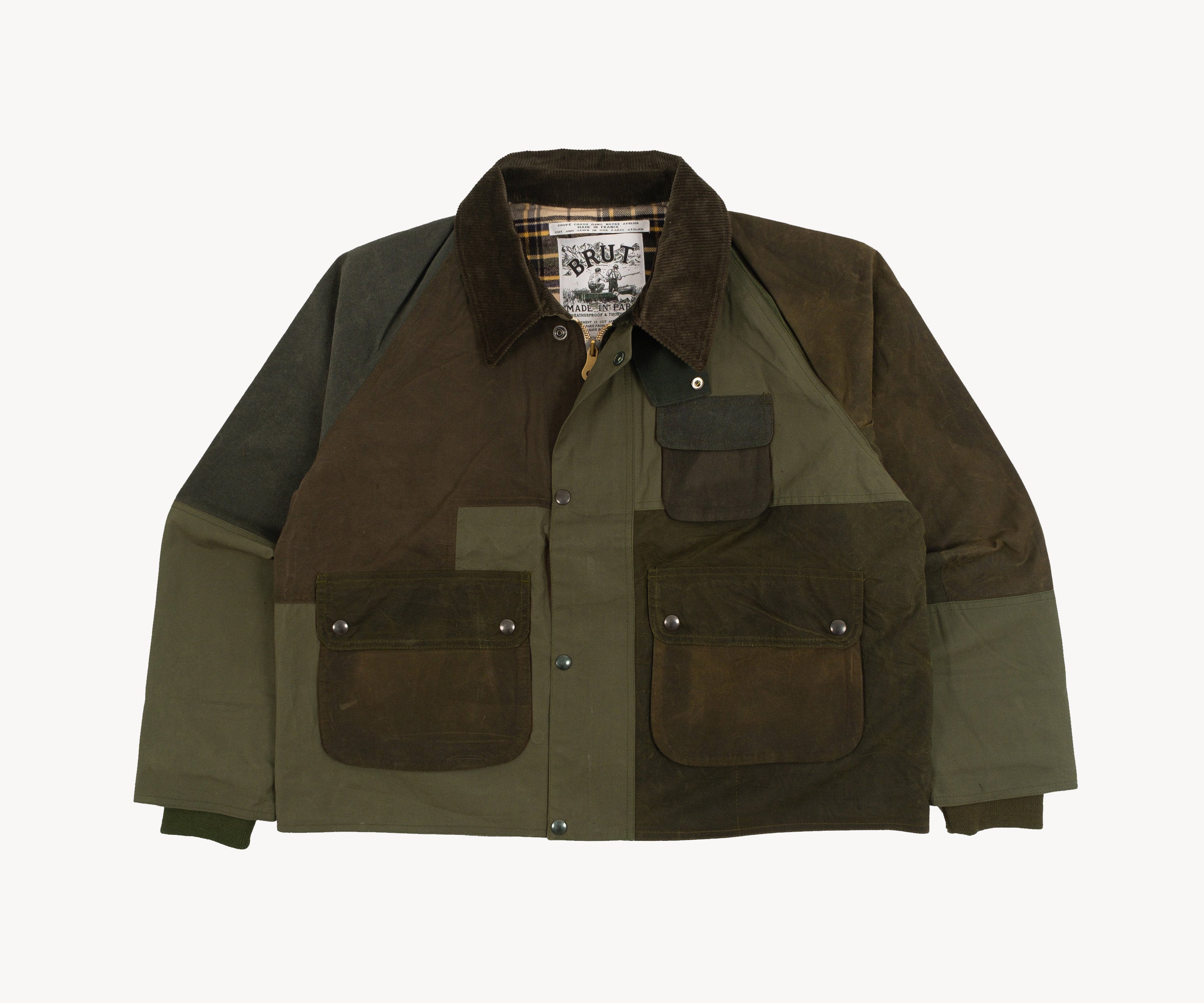 REWORK® BARBOUR V5 - N° 074 Coats & Jackets LARGE / OLIVE GREEN - BRUT Clothing