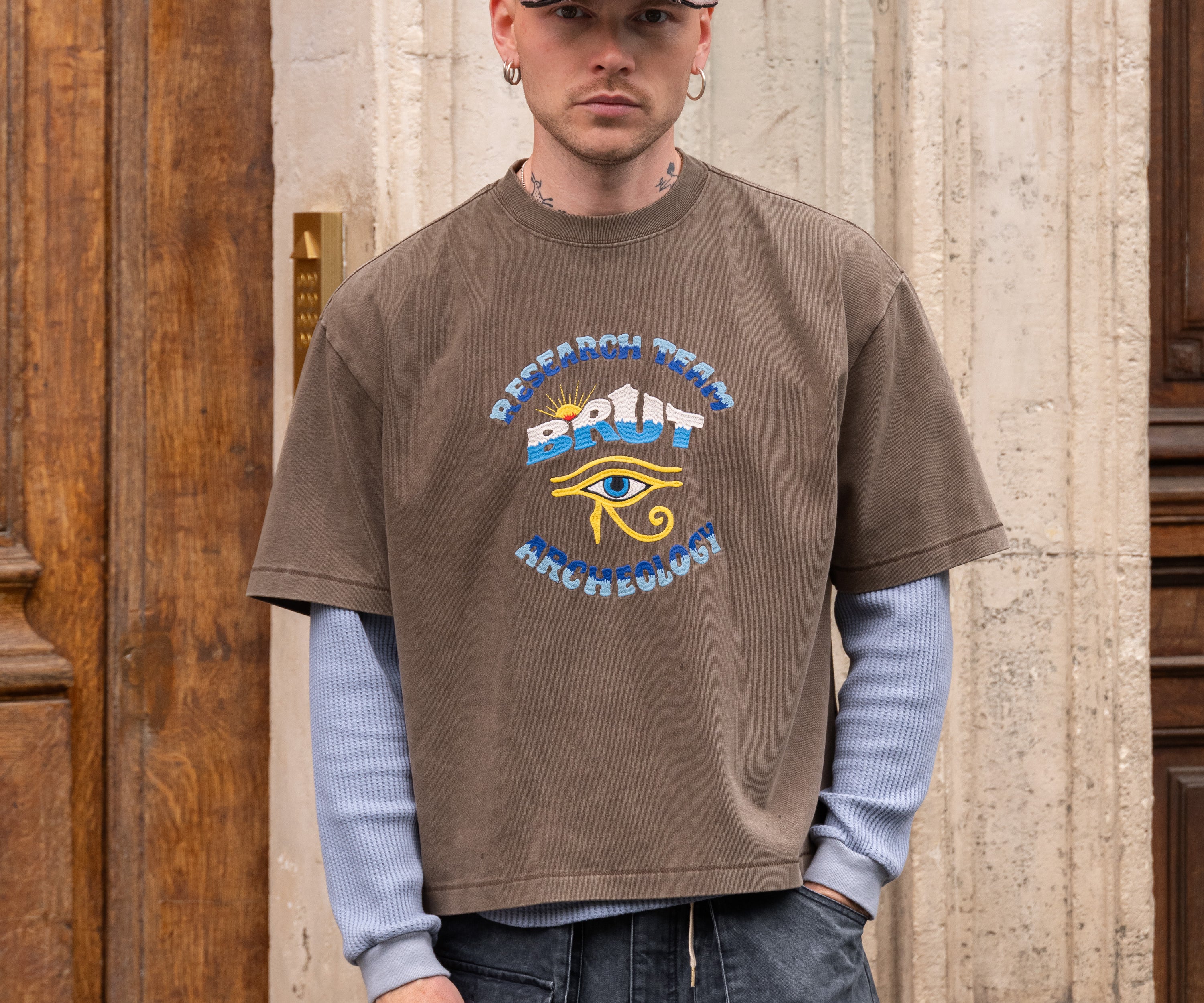THE ARCHEOLOGY TEE T-Shirts X-SMALL / BROWN - BRUT Clothing