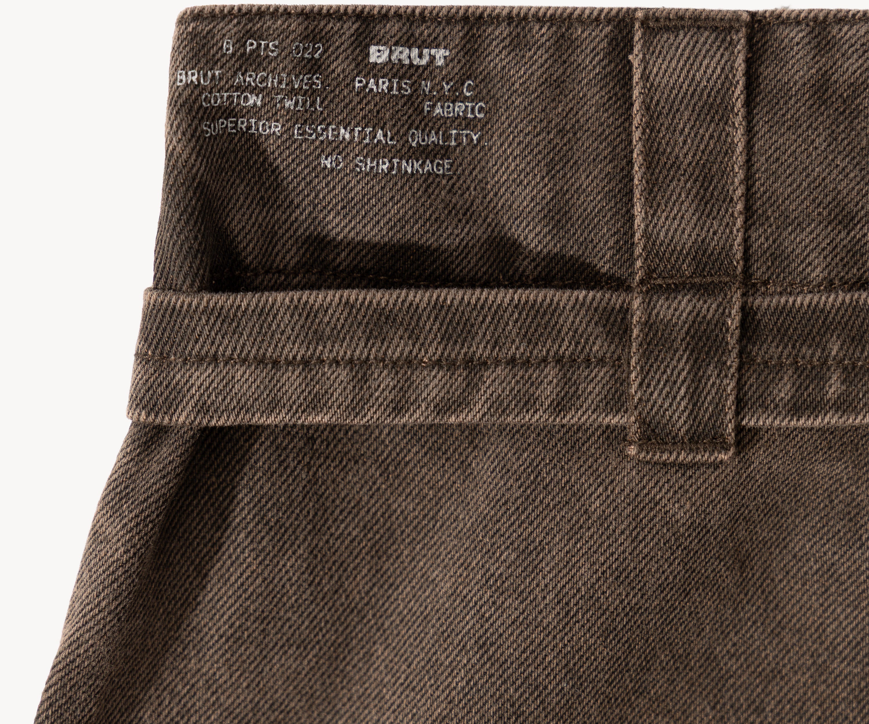 THE BUCKLE BACK PANTS Pants US26 / FR36 / BROWN - BRUT Clothing