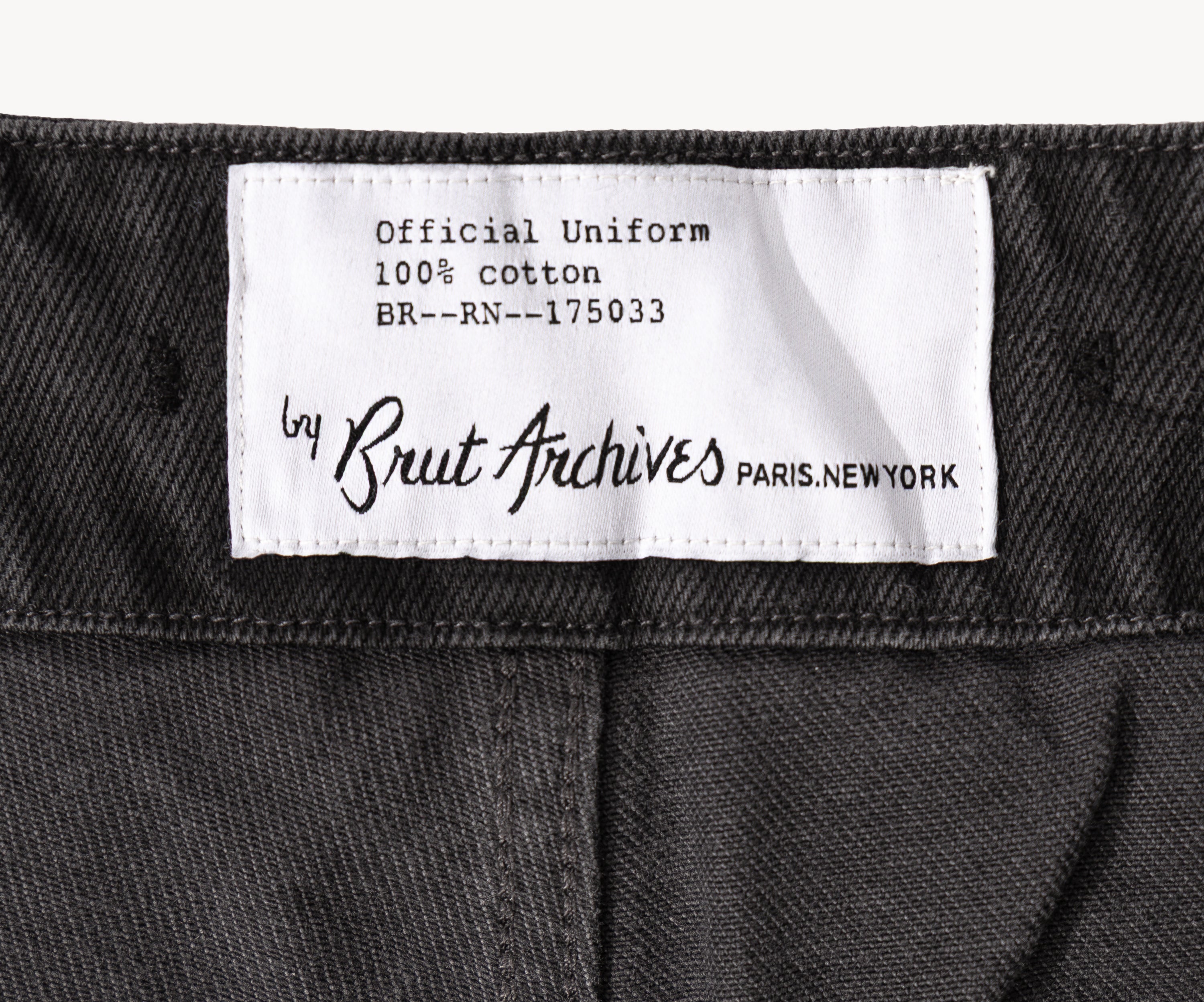 THE BUCKLE BACK PANTS Taille US26 / FR36 / NOIR - BRUT Clothing