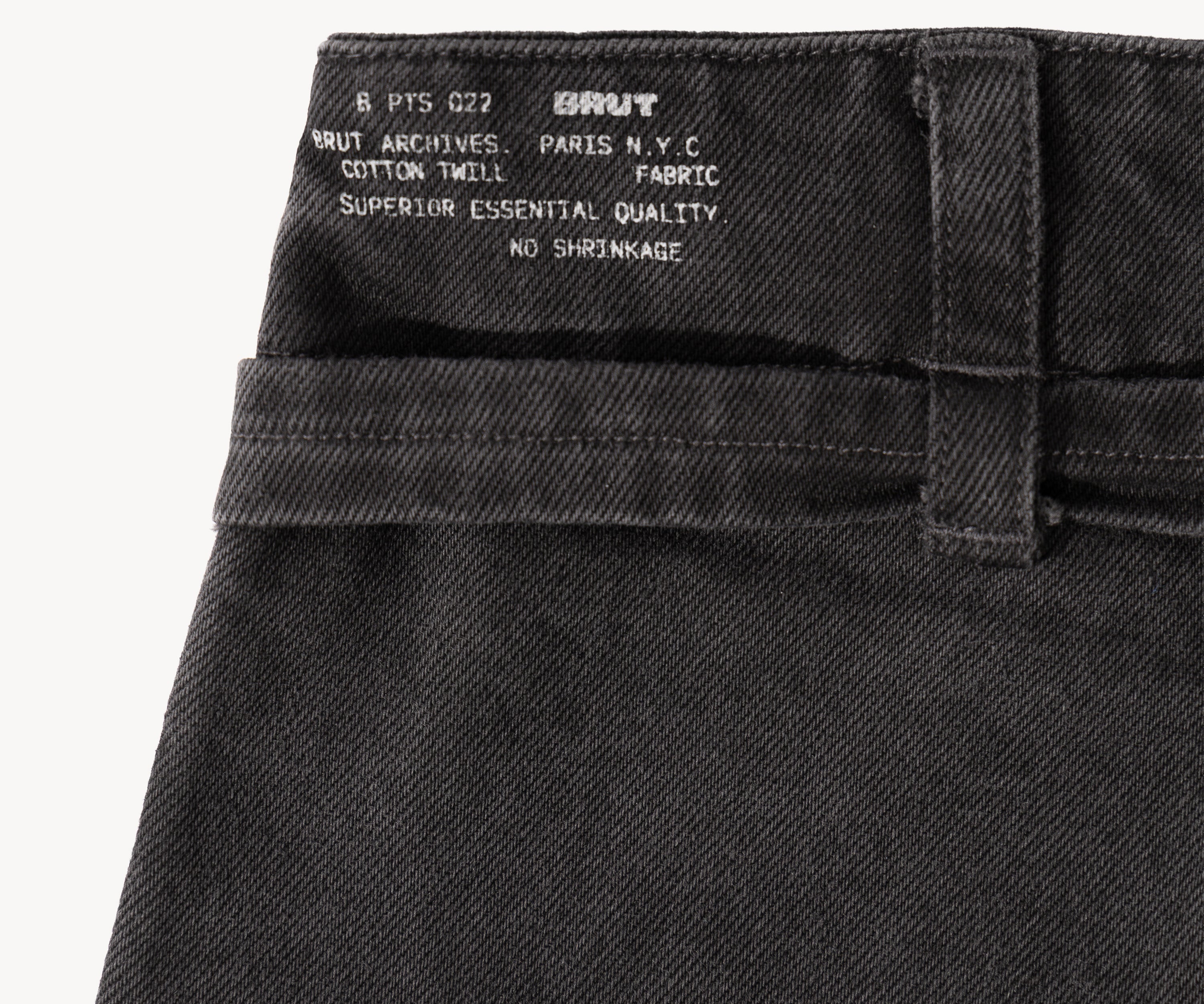 THE BUCKLE BACK PANTS Pants US26 / FR36 / BLACK - BRUT Clothing