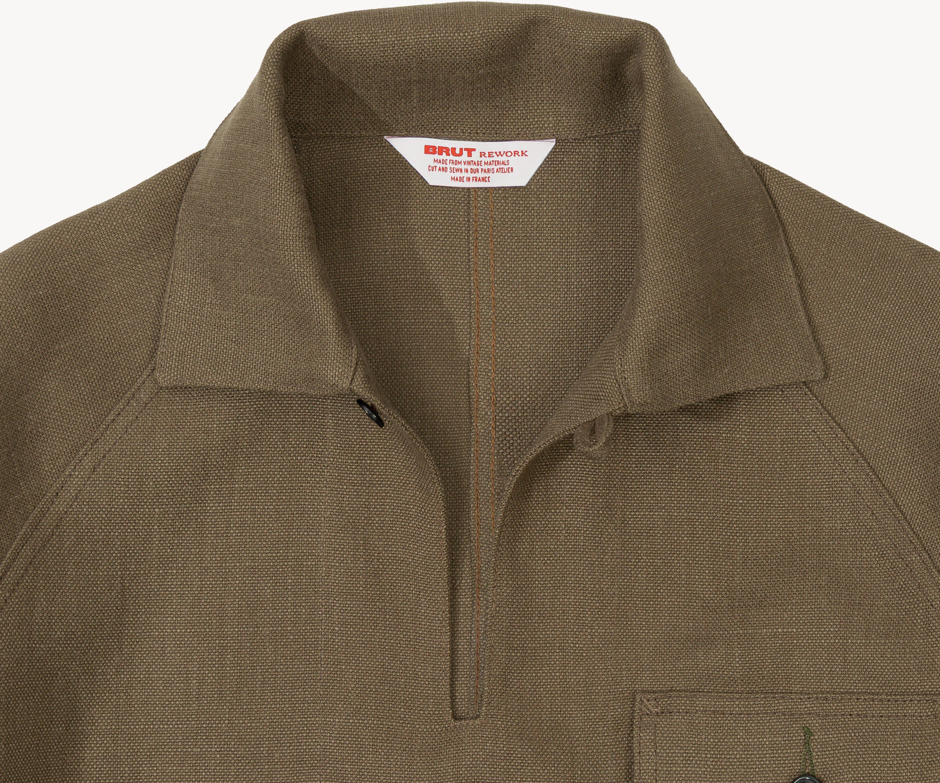 REWORK® FISHERMAN SHIRT SMALL / VERT ARDOISE - BRUT Clothing
