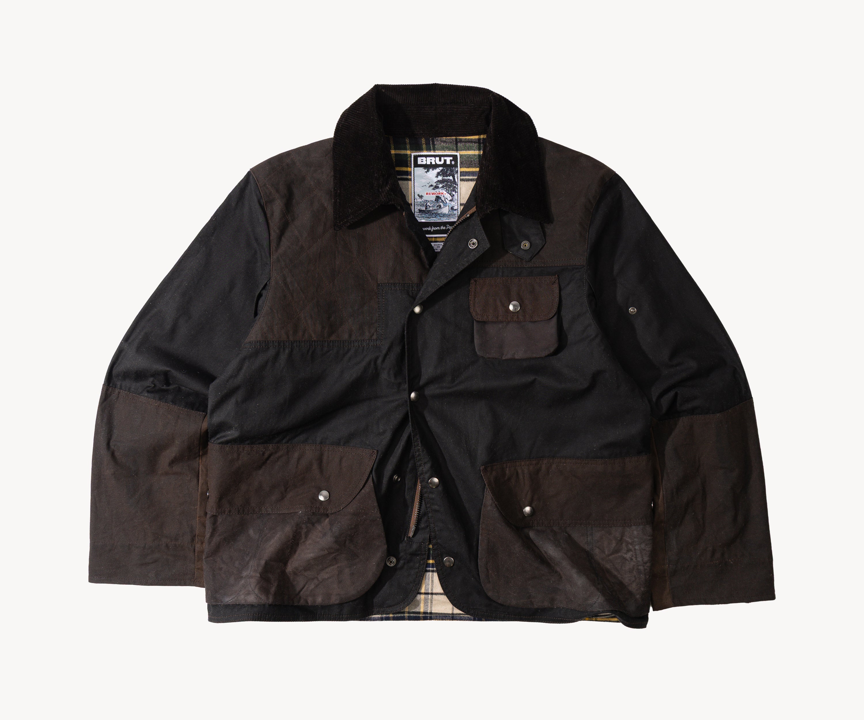 REWORK® STORMFISHER WAX JACKET - N° 001 Coats & Jackets SMALL / BROWN - BRUT Clothing