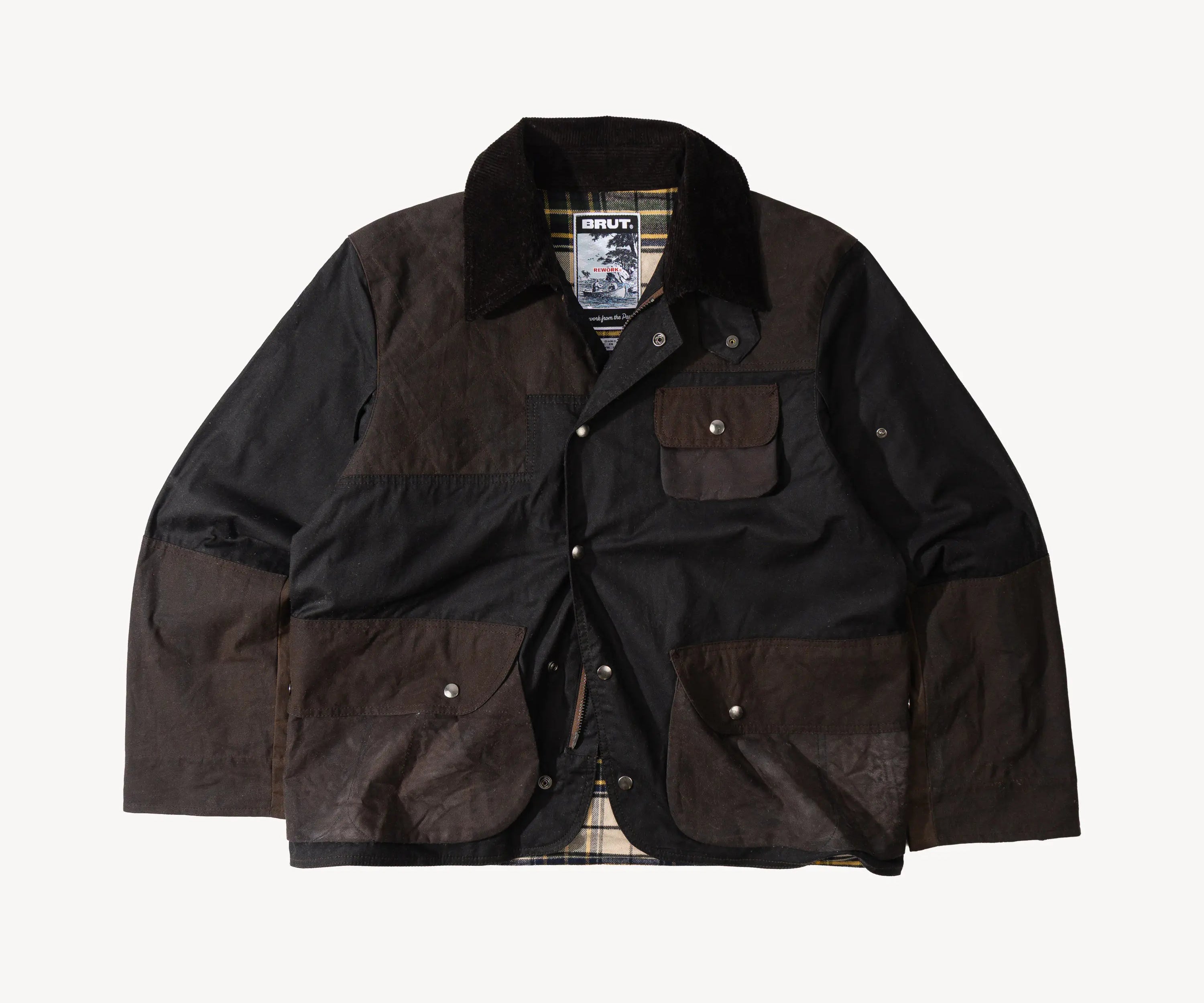 REWORK® STORMFISHER WAX JACKET - N° 001 Coats & Jackets SMALL / BROWN - BRUT Clothing