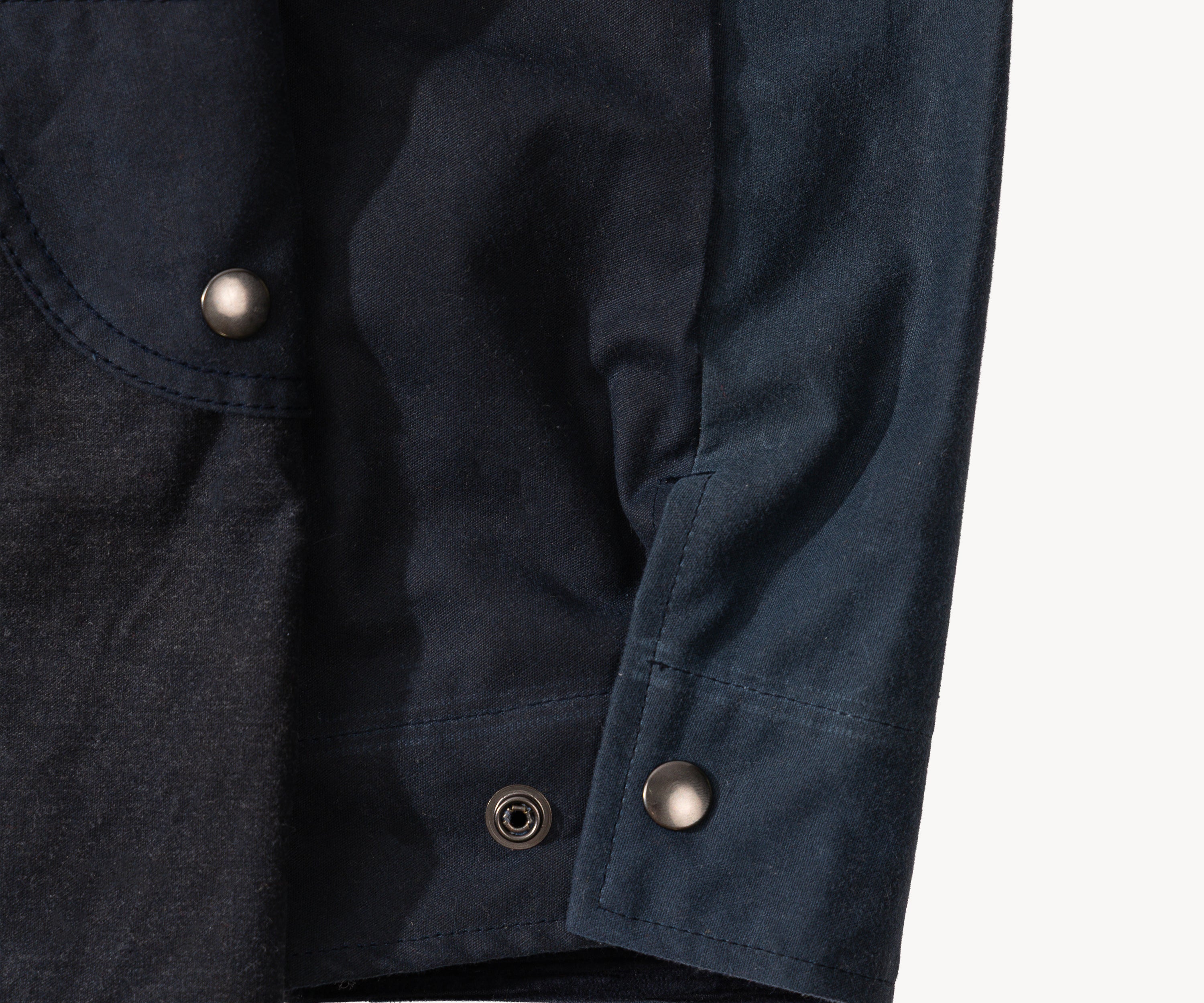 REWORK® STORMFISHER WAX JACKET - N° 006 Manteaux et vestes SMALL / BLEU - BRUT Clothing