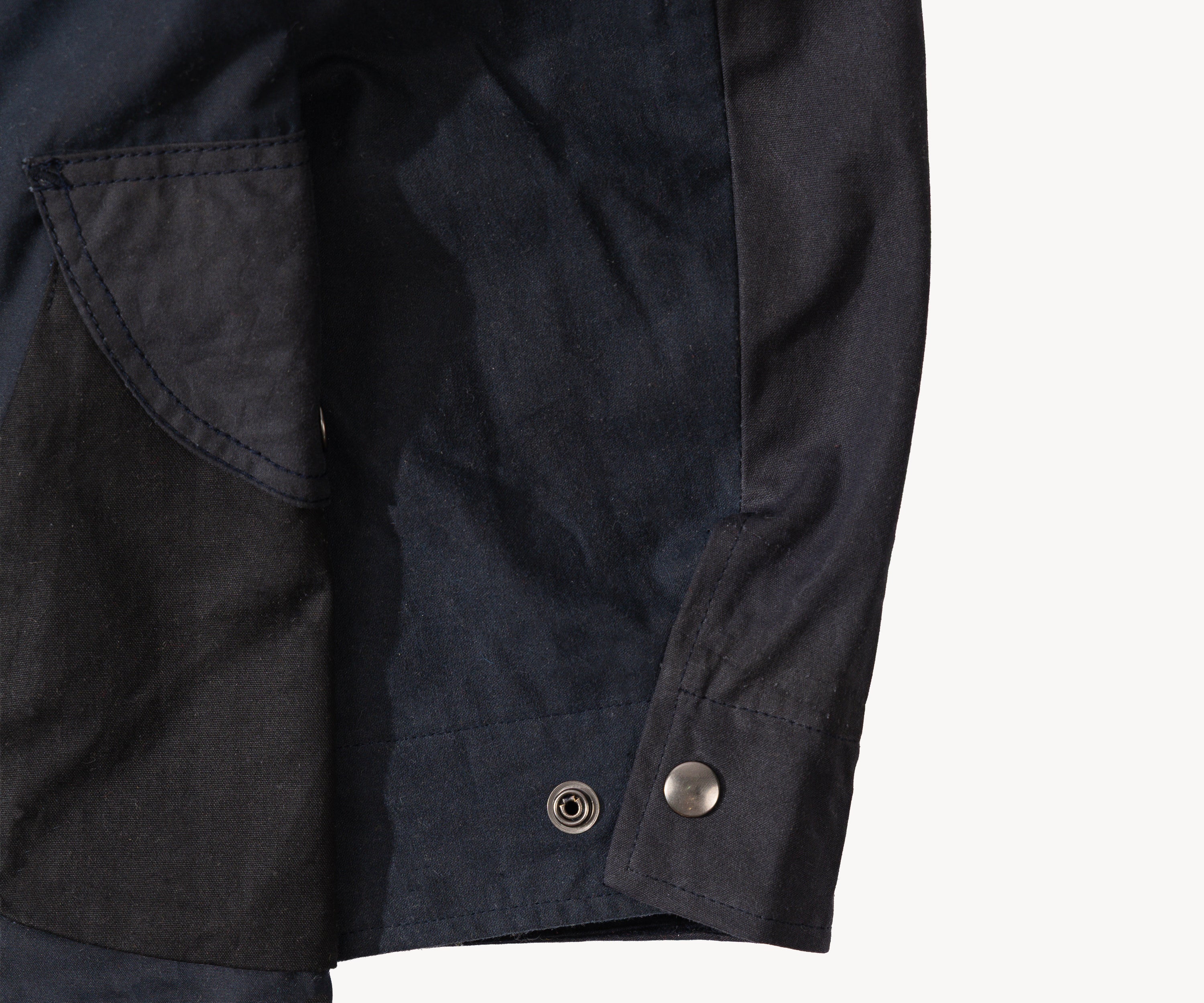 REWORK® STORMFISHER WAX JACKET - N° 007 Manteaux et vestes SMALL / BLEU - BRUT Clothing