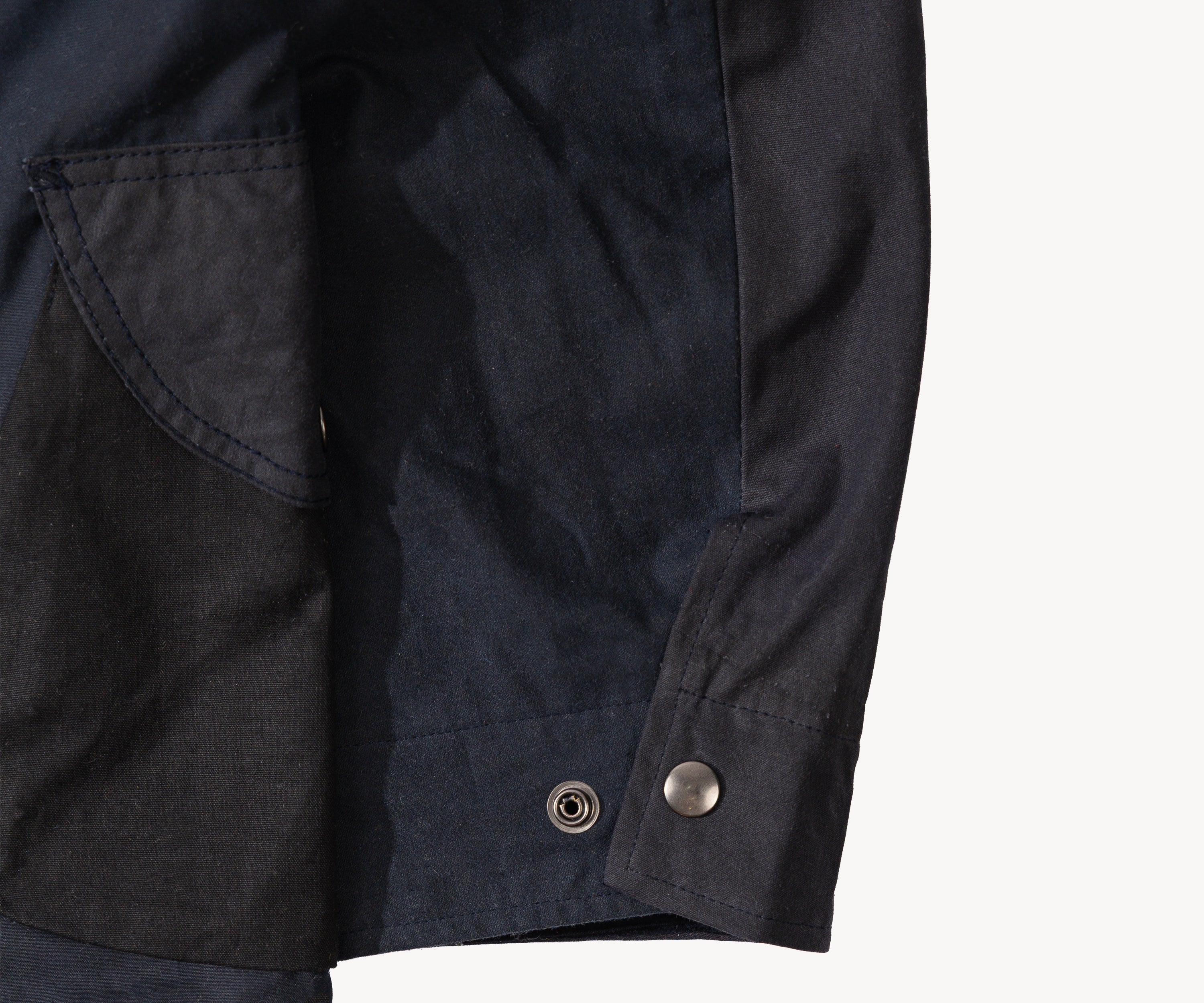 REWORK® STORMFISHER WAX JACKET - N° 007 Coats & Jackets SMALL / BLUE - BRUT Clothing