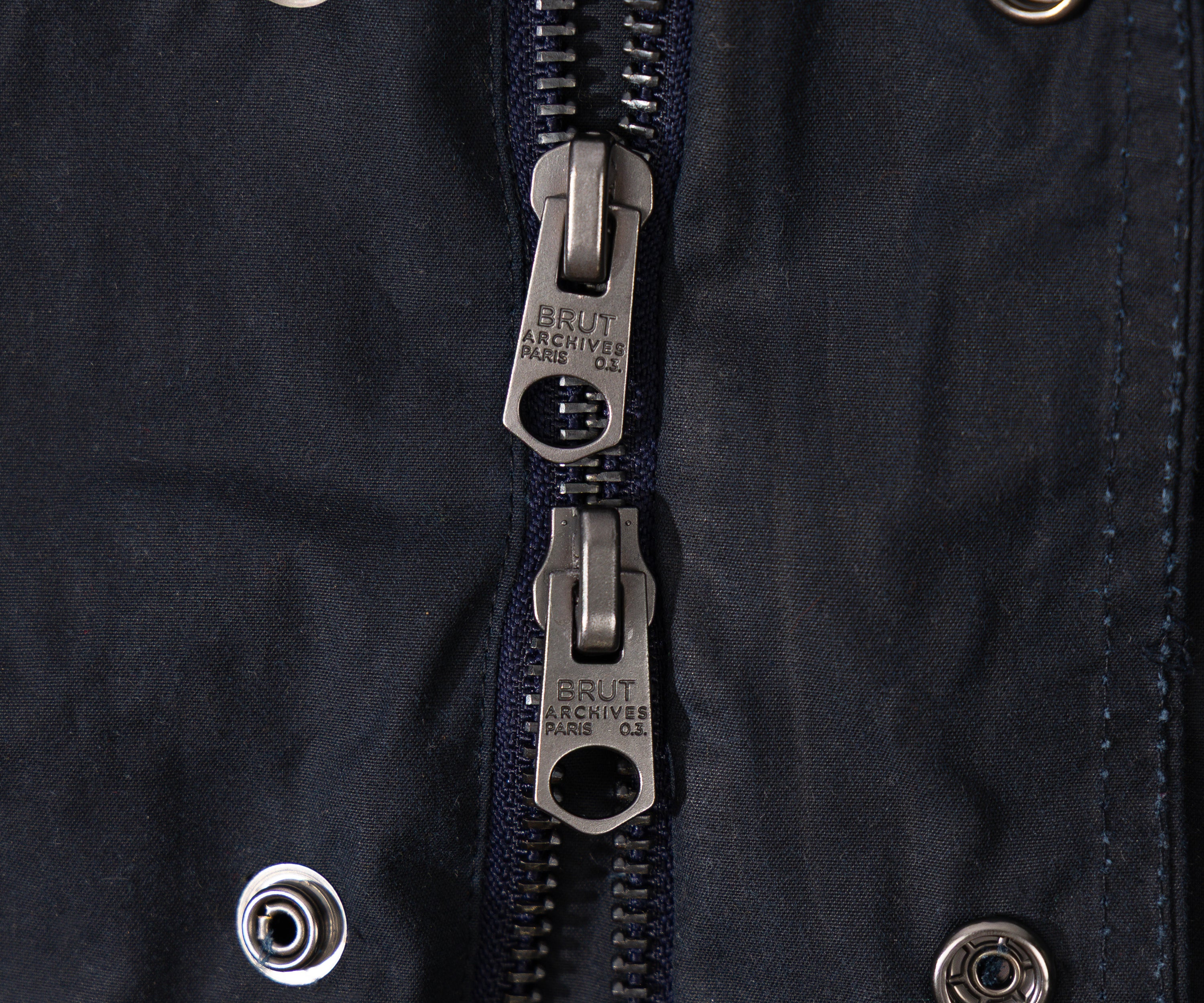 REWORK® STORMFISHER WAX JACKET - N° 008 Coats & Jackets SMALL / BLUE - BRUT Clothing