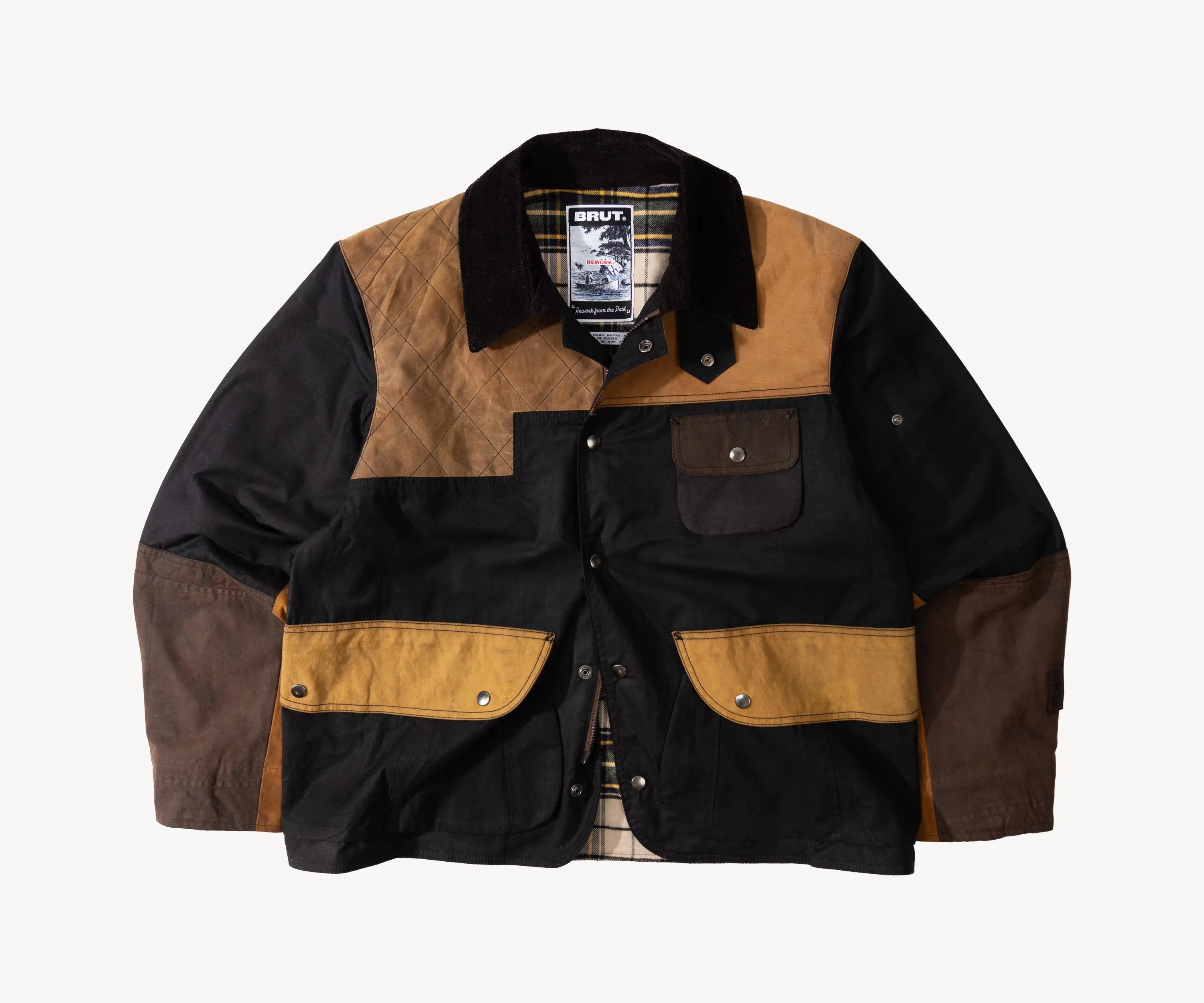 REWORK® STORMFISHER WAX JACKET - N° 010 Coats & Jackets MEDIUM / BROWN - BRUT Clothing