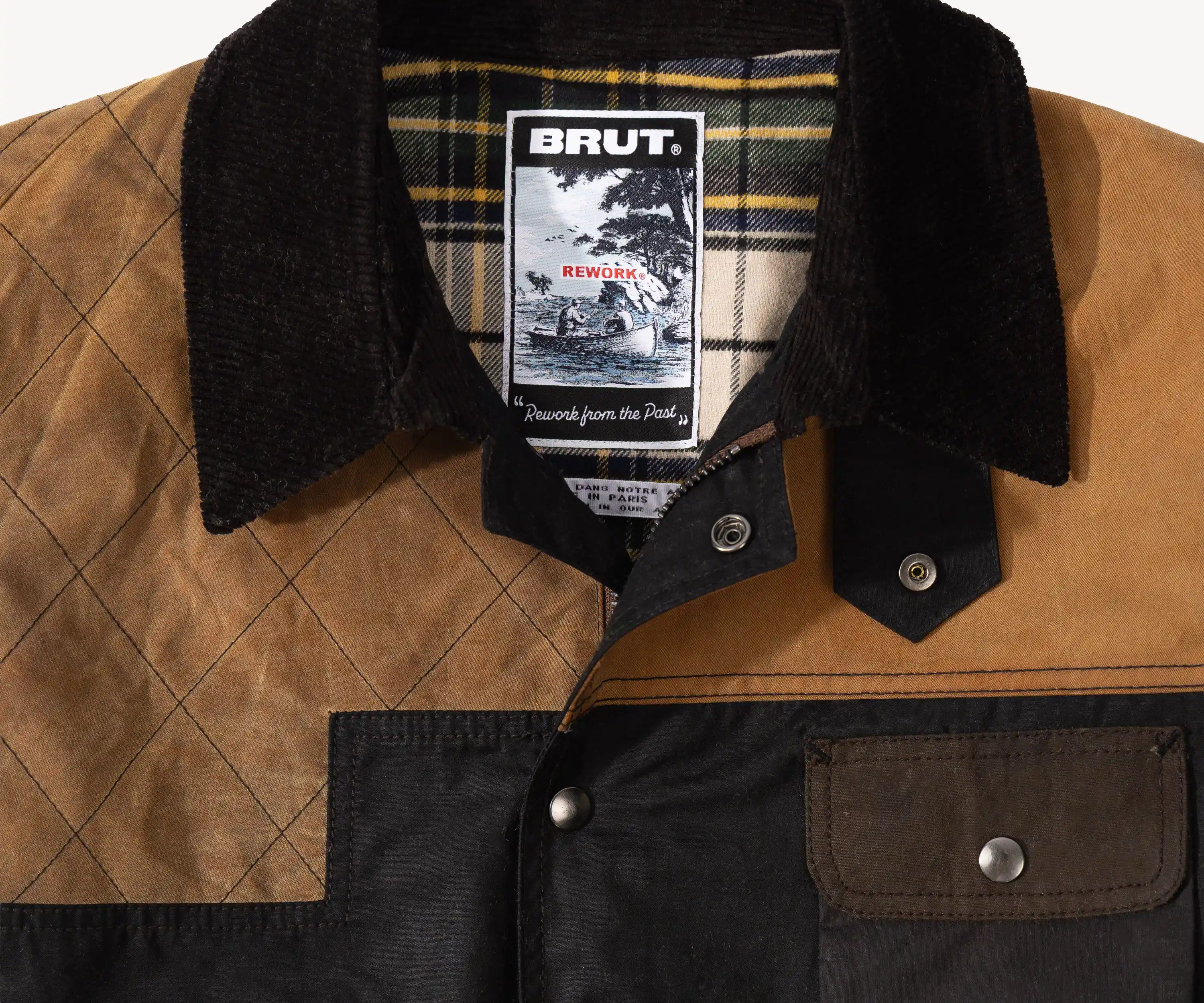 REWORK® STORMFISHER WAX JACKET - N° 010 Coats & Jackets MEDIUM / BROWN - BRUT Clothing