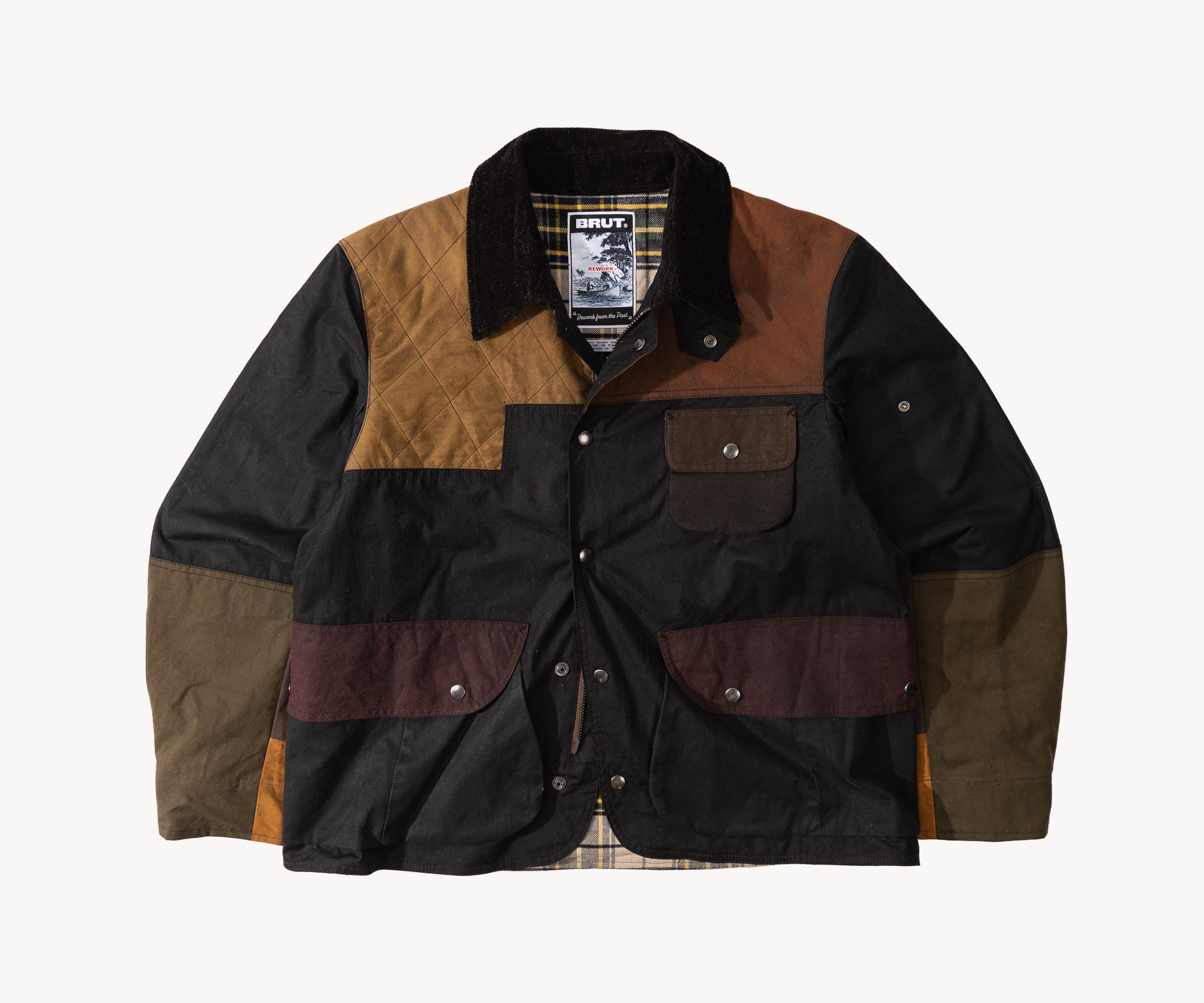 REWORK® STORMFISHER WAX JACKET - N° 011 Coats & Jackets MEDIUM / BROWN - BRUT Clothing