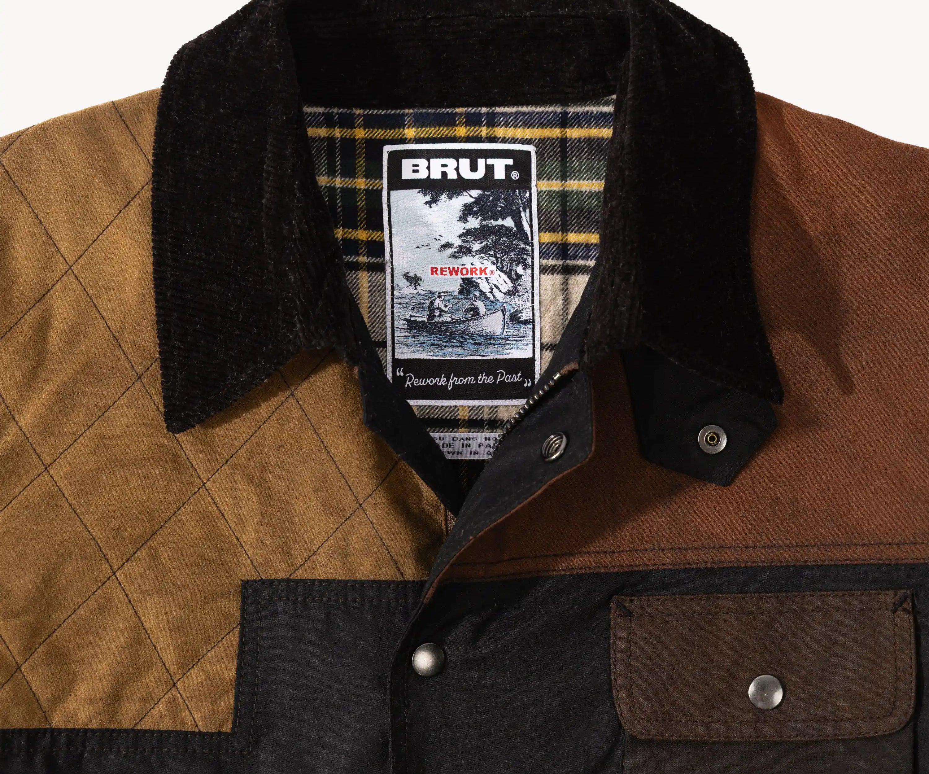 REWORK® STORMFISHER WAX JACKET - N° 011 Coats & Jackets MEDIUM / BROWN - BRUT Clothing