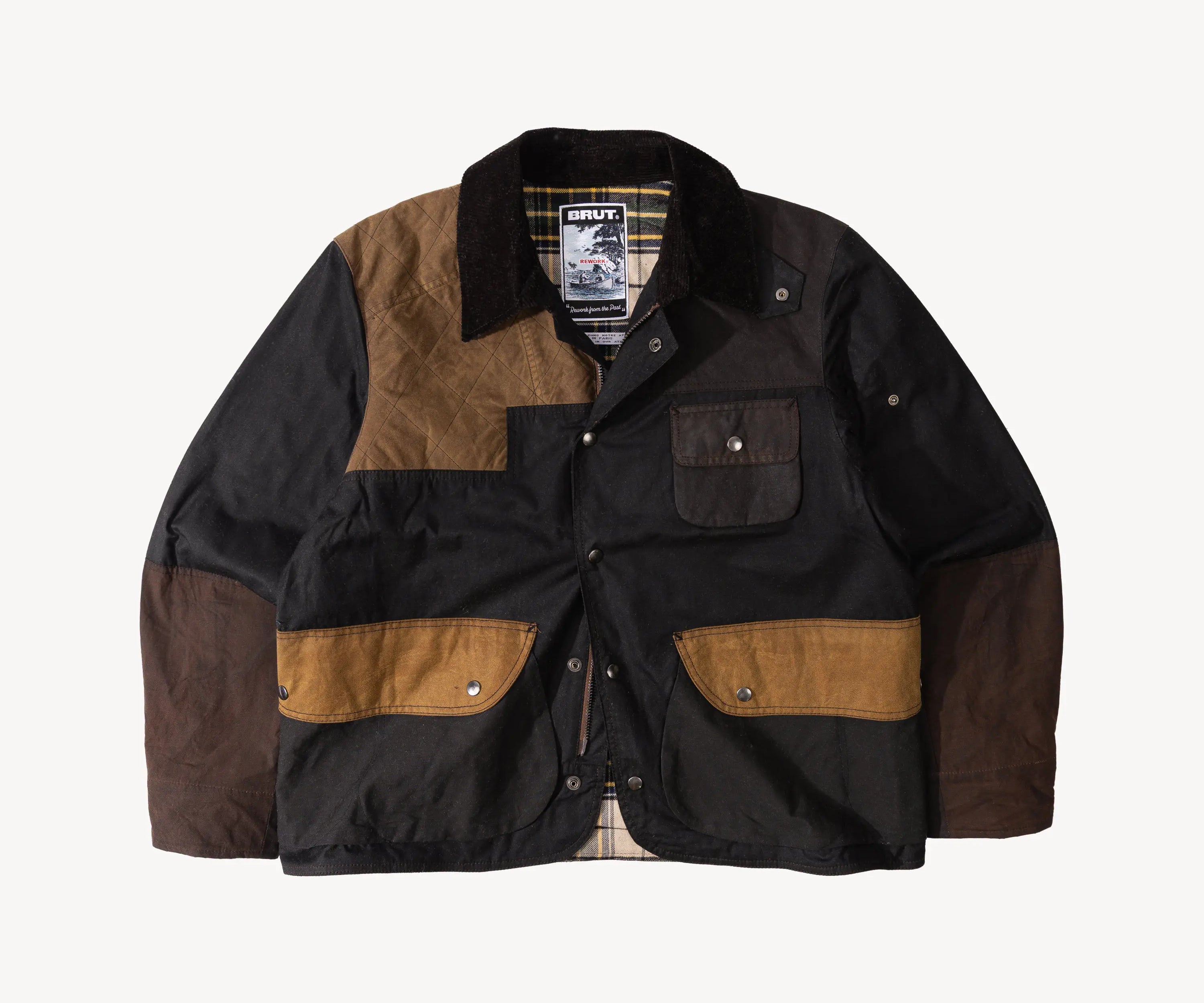 REWORK® STORMFISHER WAX JACKET - N° 012 Coats & Jackets MEDIUM / BROWN - BRUT Clothing