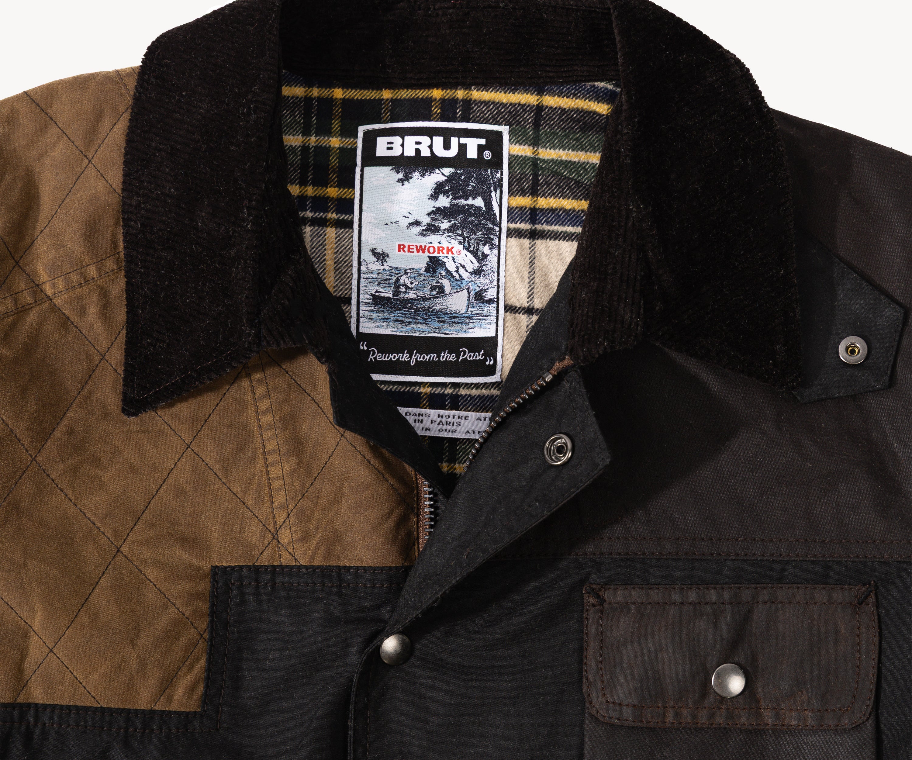REWORK® STORMFISHER WAX JACKET - N° 012 Coats & Jackets MEDIUM / BROWN - BRUT Clothing