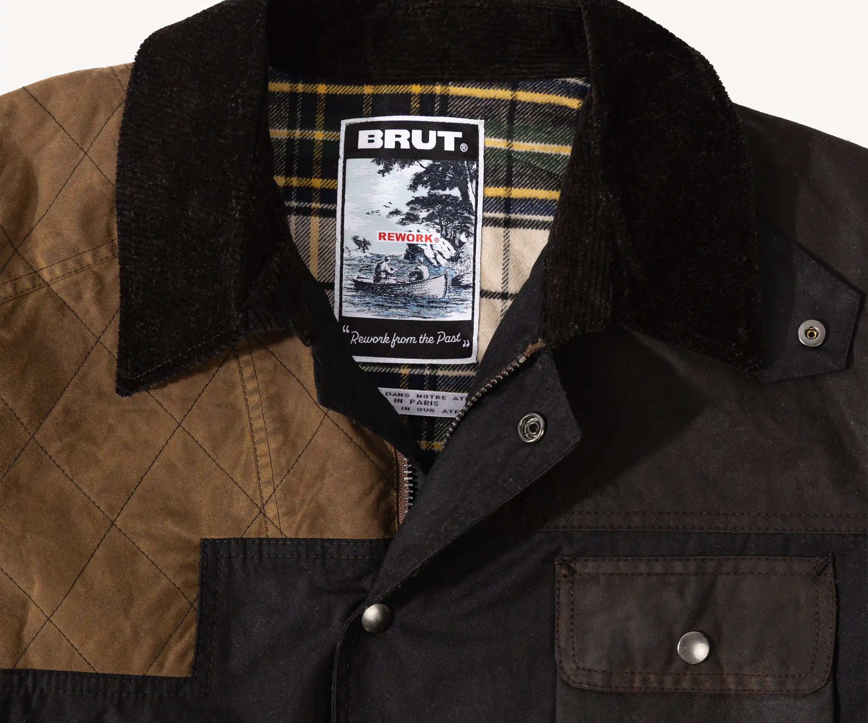 REWORK® STORMFISHER WAX JACKET - N° 012 Coats & Jackets MEDIUM / BROWN - BRUT Clothing