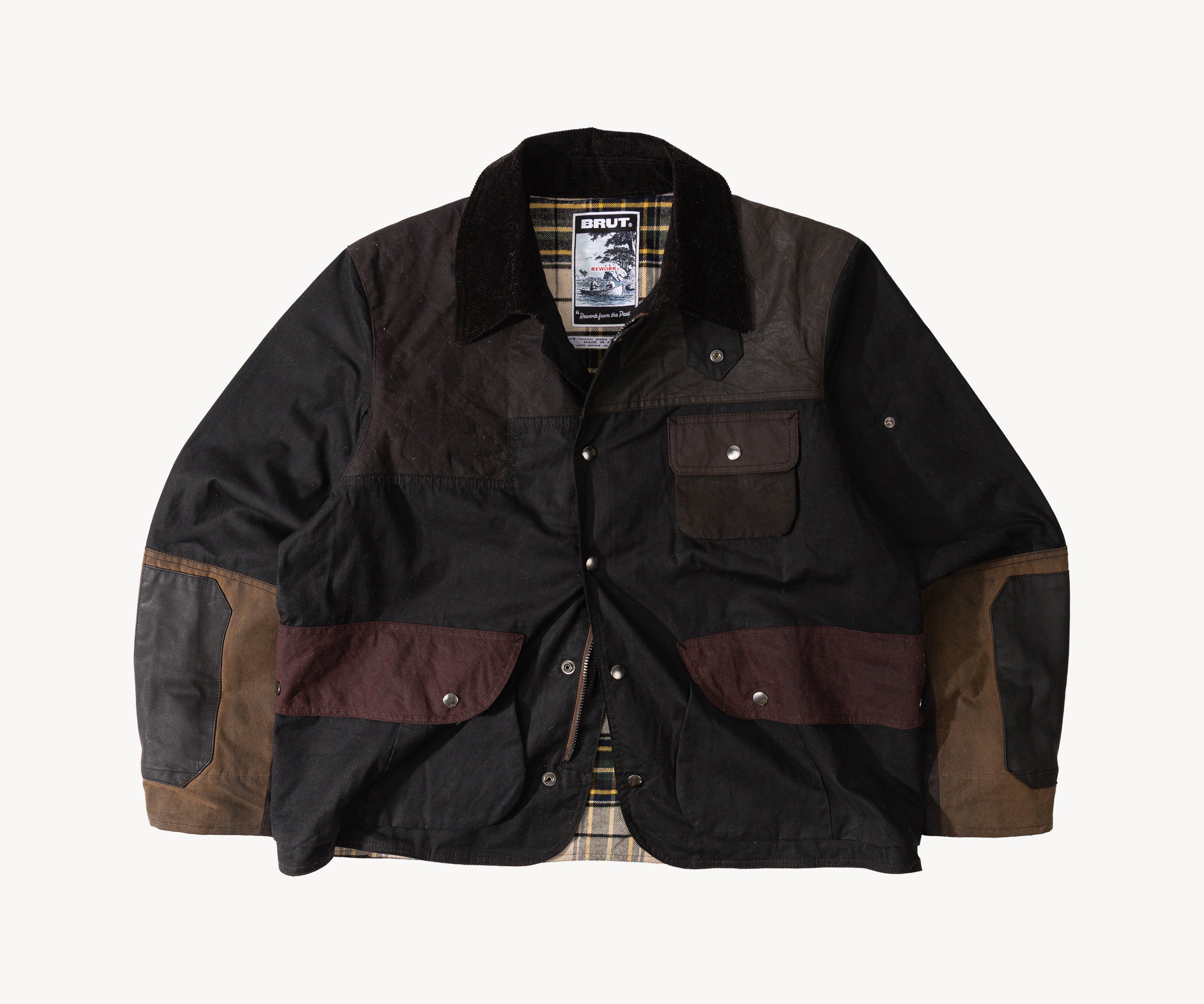 REWORK® STORMFISHER WAX JACKET - N° 015 Coats & Jackets MEDIUM / BROWN - BRUT Clothing