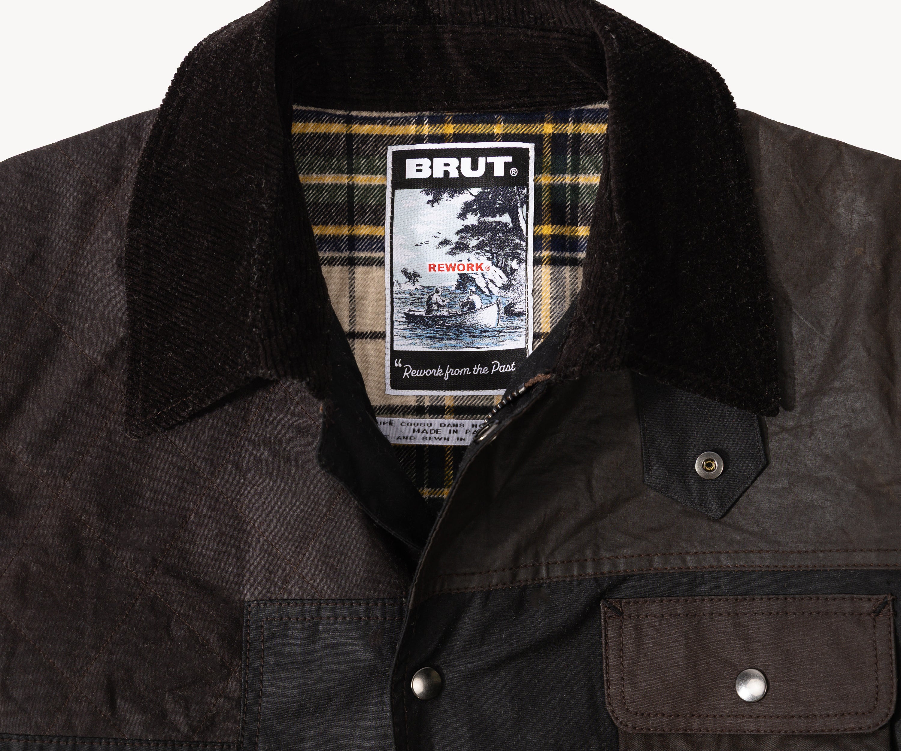 REWORK® STORMFISHER WAX JACKET - N° 015 Coats & Jackets MEDIUM / BROWN - BRUT Clothing