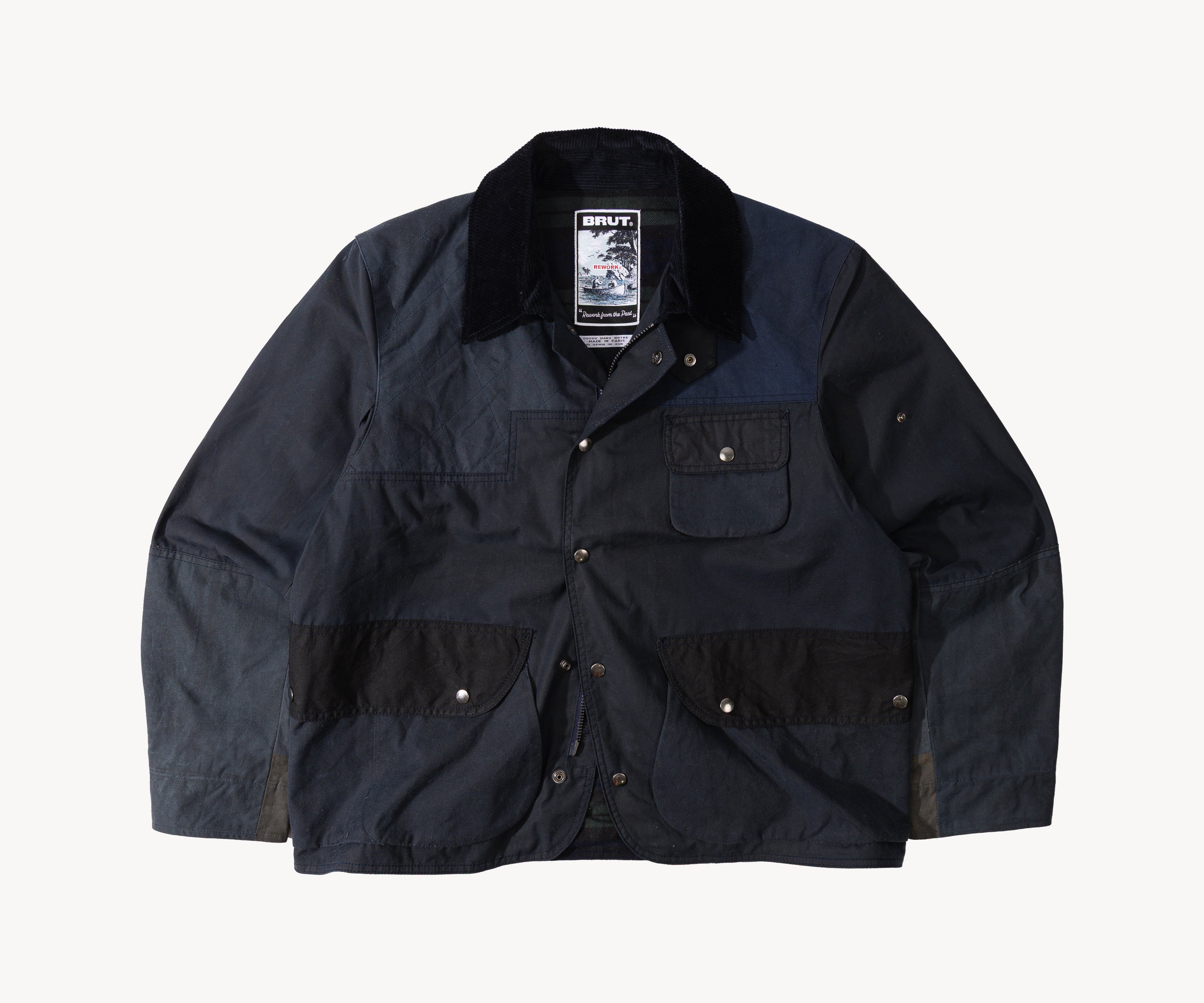 REWORK® STORMFISHER WAX JACKET - N° 020 Coats & Jackets MEDIUM / BLUE - BRUT Clothing
