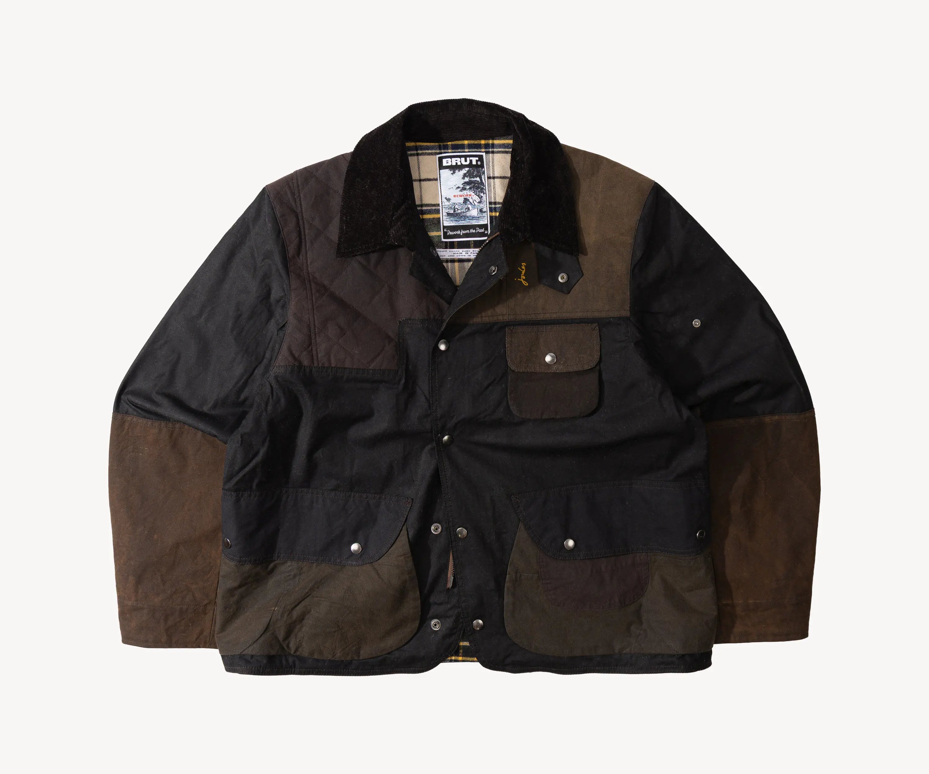 REWORK® STORMFISHER WAX JACKET - N° 025 Coats & Jackets LARGE / BROWN - BRUT Clothing