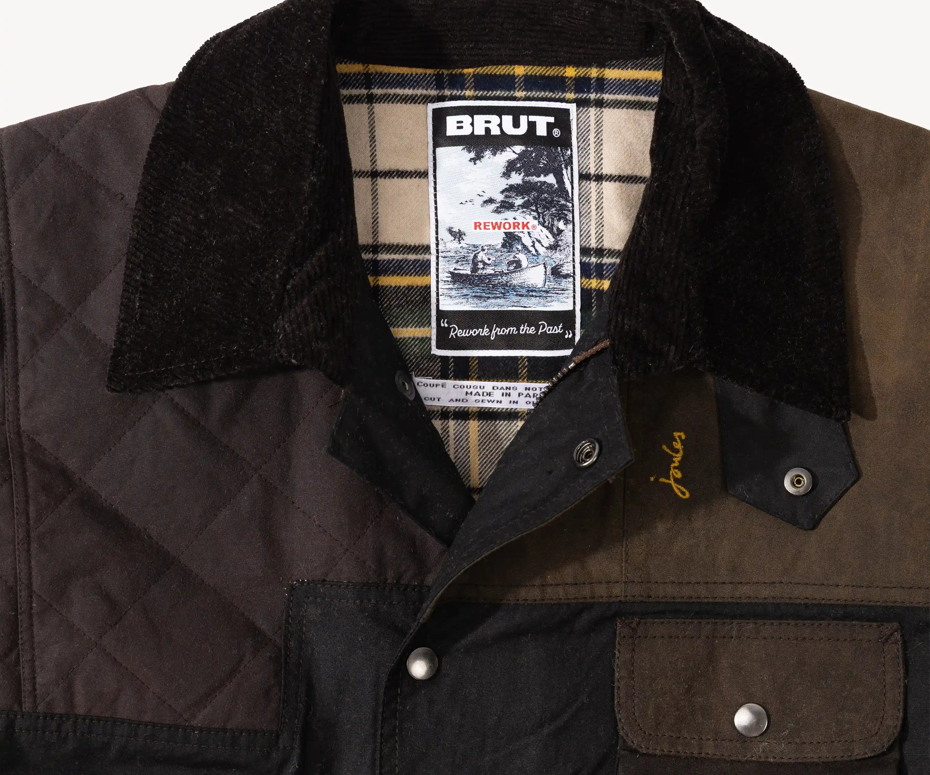 REWORK® STORMFISHER WAX JACKET - N° 025 Coats & Jackets LARGE / BROWN - BRUT Clothing