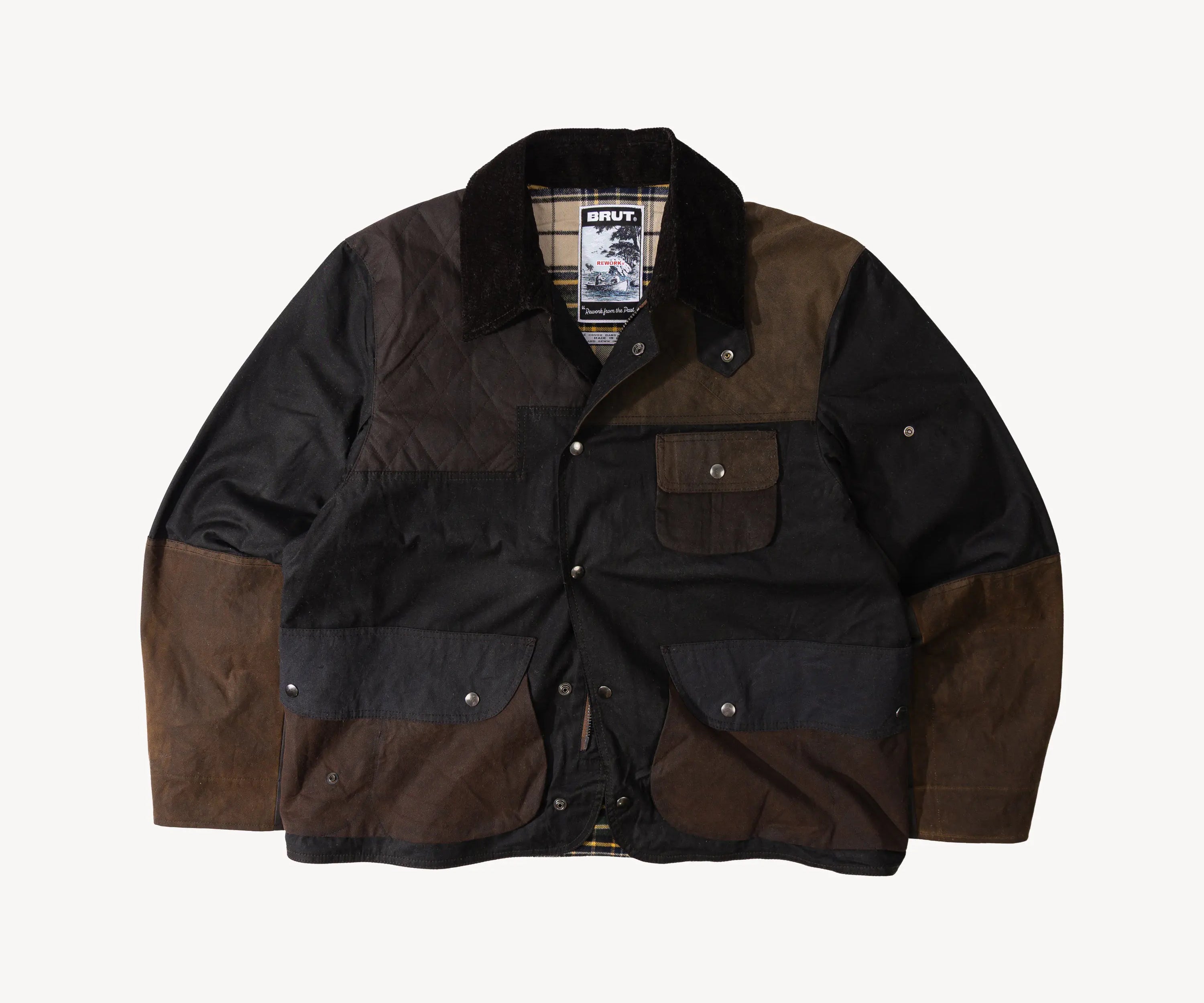 REWORK® STORMFISHER WAX JACKET - N° 026 Coats & Jackets LARGE / BROWN - BRUT Clothing