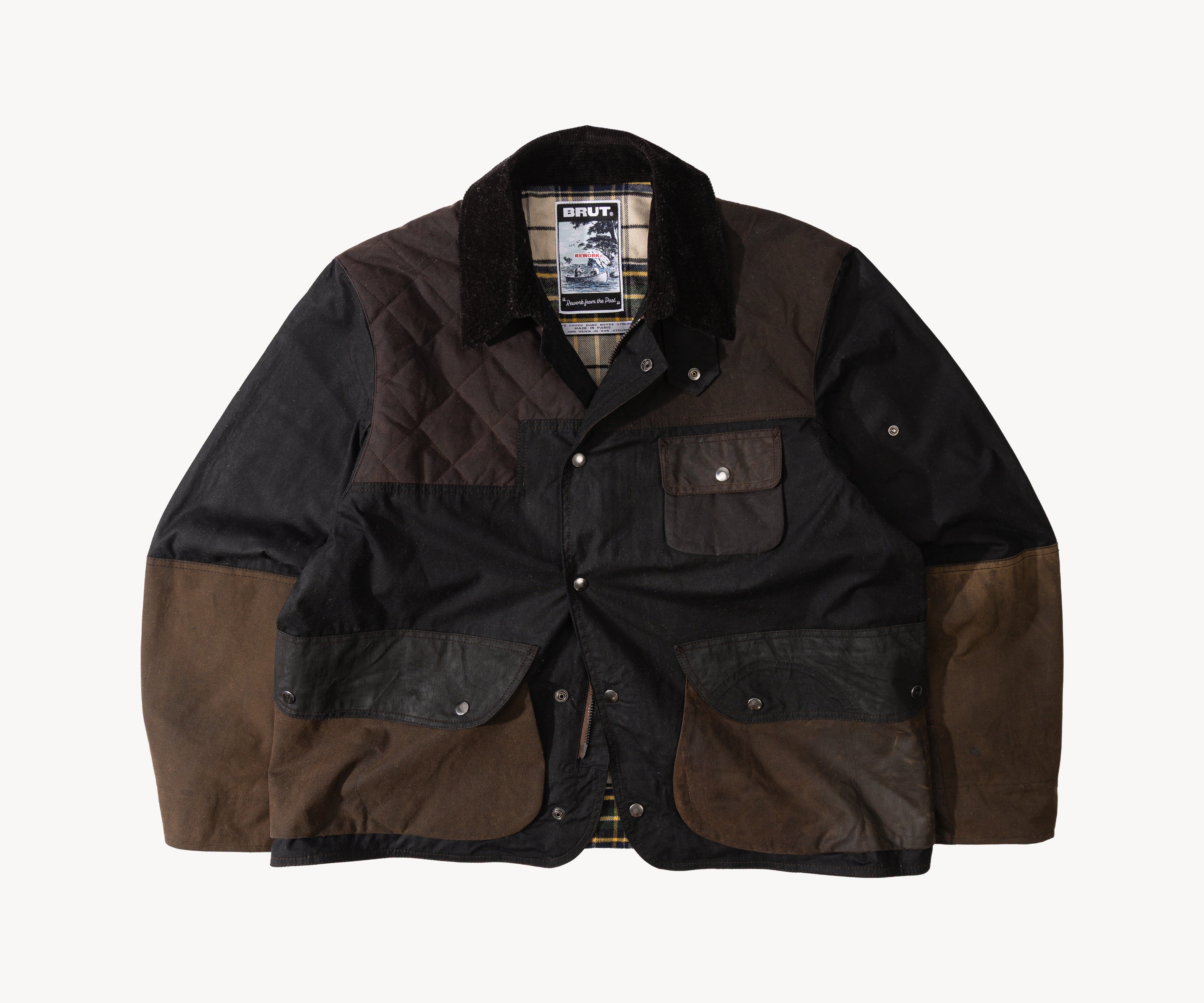 REWORK® STORMFISHER WAX JACKET - N° 027 Coats & Jackets LARGE / BROWN - BRUT Clothing