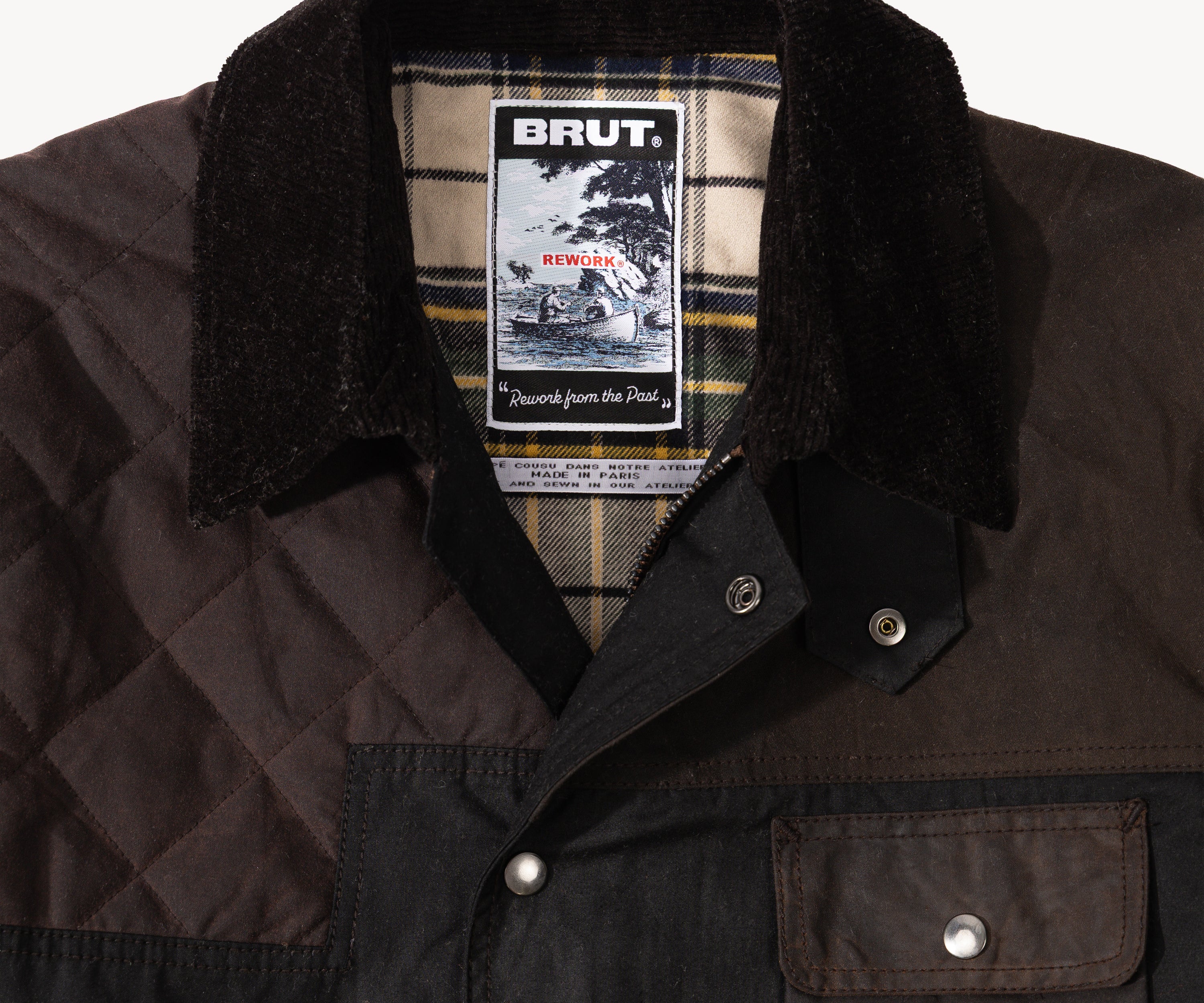 REWORK® STORMFISHER WAX JACKET - N° 027 Coats & Jackets LARGE / BROWN - BRUT Clothing