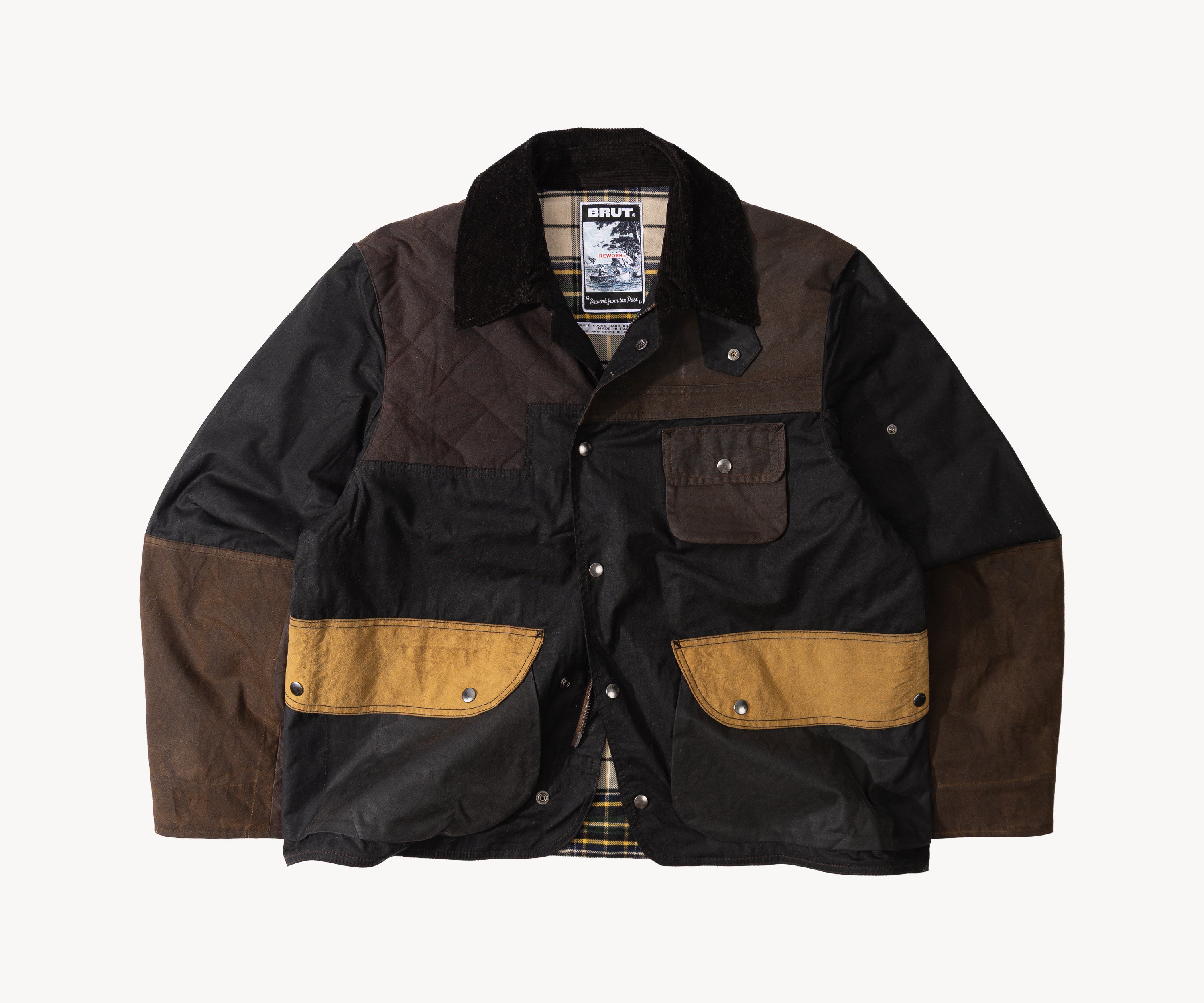 REWORK® STORMFISHER WAX JACKET - N° 029 Coats & Jackets LARGE / BROWN - BRUT Clothing