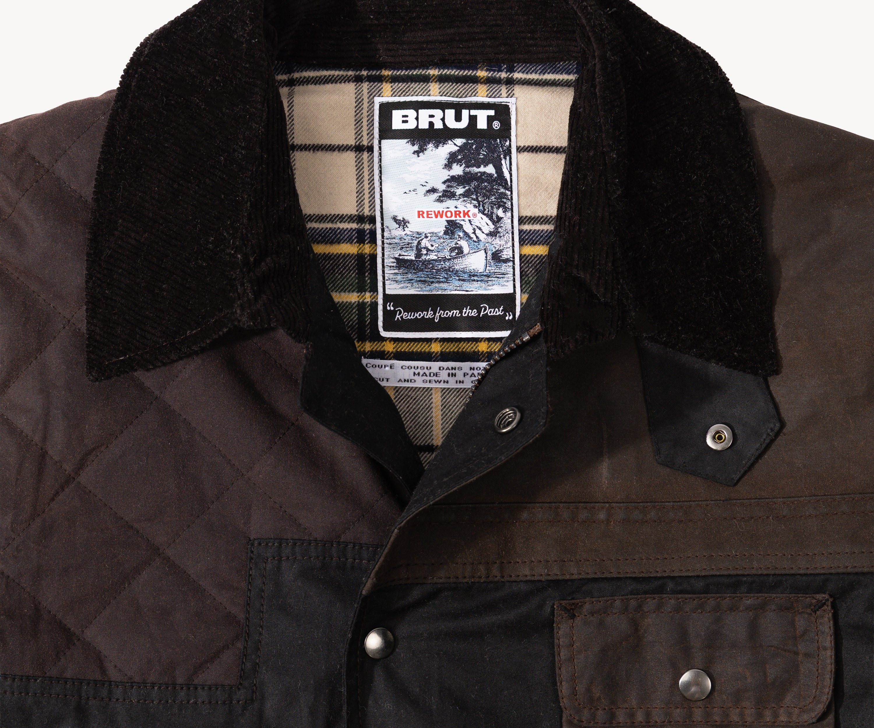 REWORK® STORMFISHER WAX JACKET - N° 029 Coats & Jackets LARGE / BROWN - BRUT Clothing