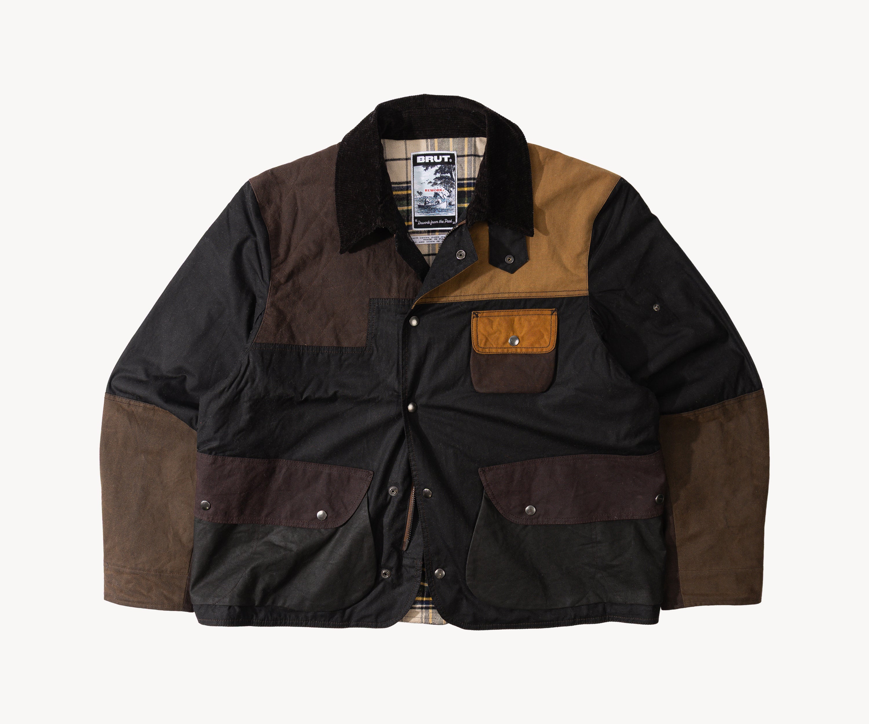 REWORK® STORMFISHER WAX JACKET - N° 040 Coats & Jackets X-LARGE / BROWN - BRUT Clothing