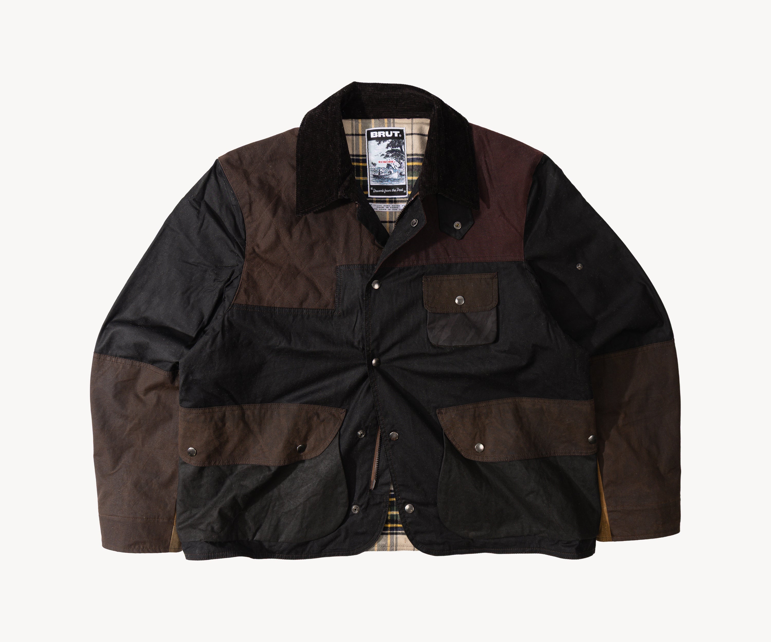 REWORK® STORMFISHER WAX JACKET - N° 041 Coats & Jackets X-LARGE / BROWN - BRUT Clothing