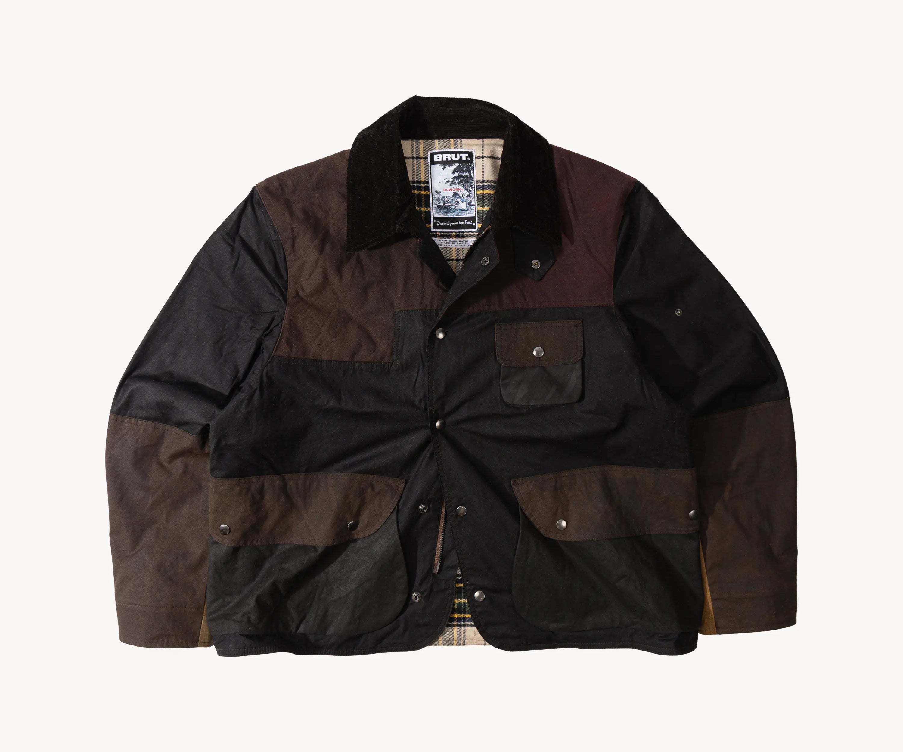 REWORK® STORMFISHER WAX JACKET - N° 041 Coats & Jackets X-LARGE / BROWN - BRUT Clothing