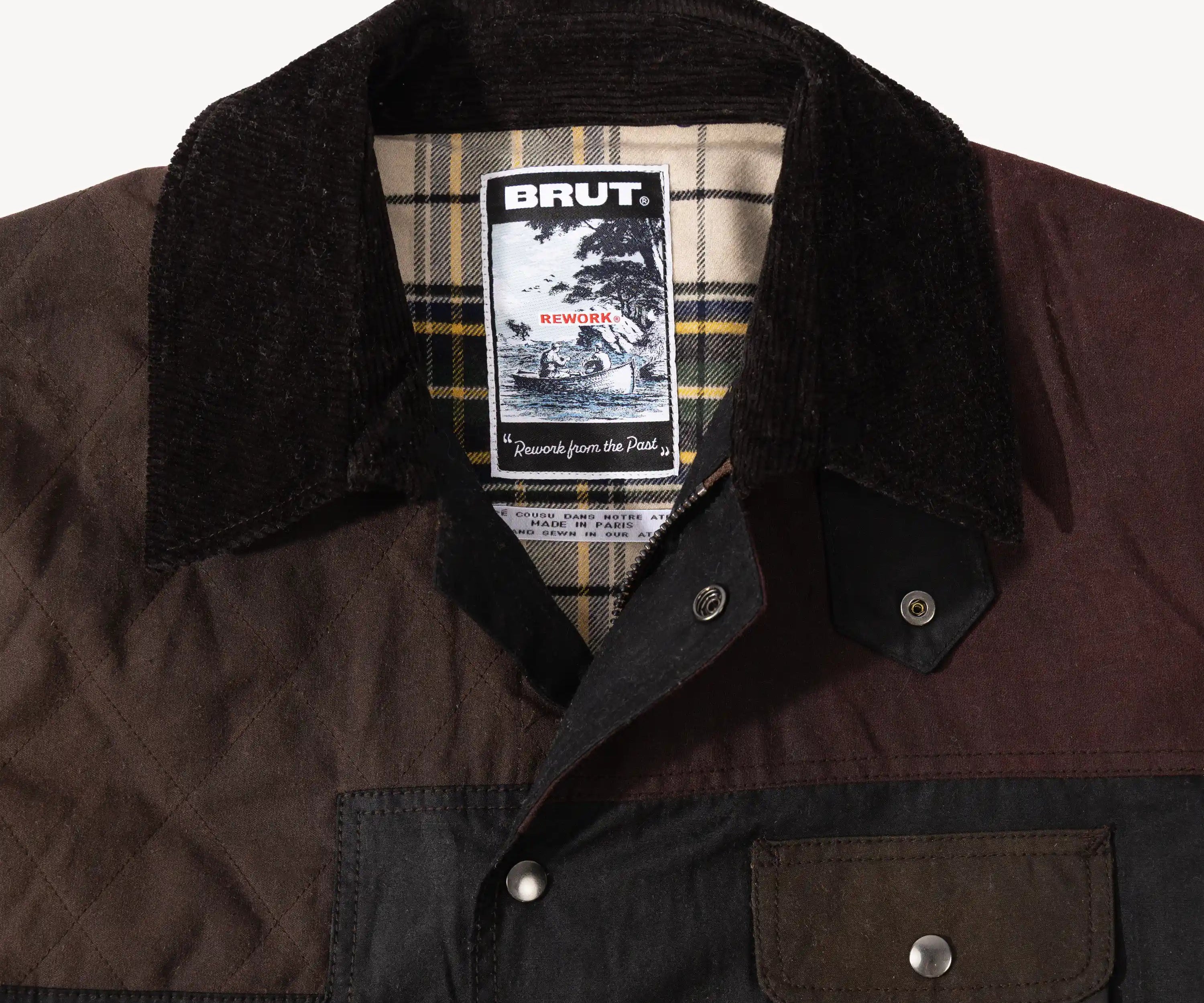 REWORK® STORMFISHER WAX JACKET - N° 041 Coats & Jackets X-LARGE / BROWN - BRUT Clothing