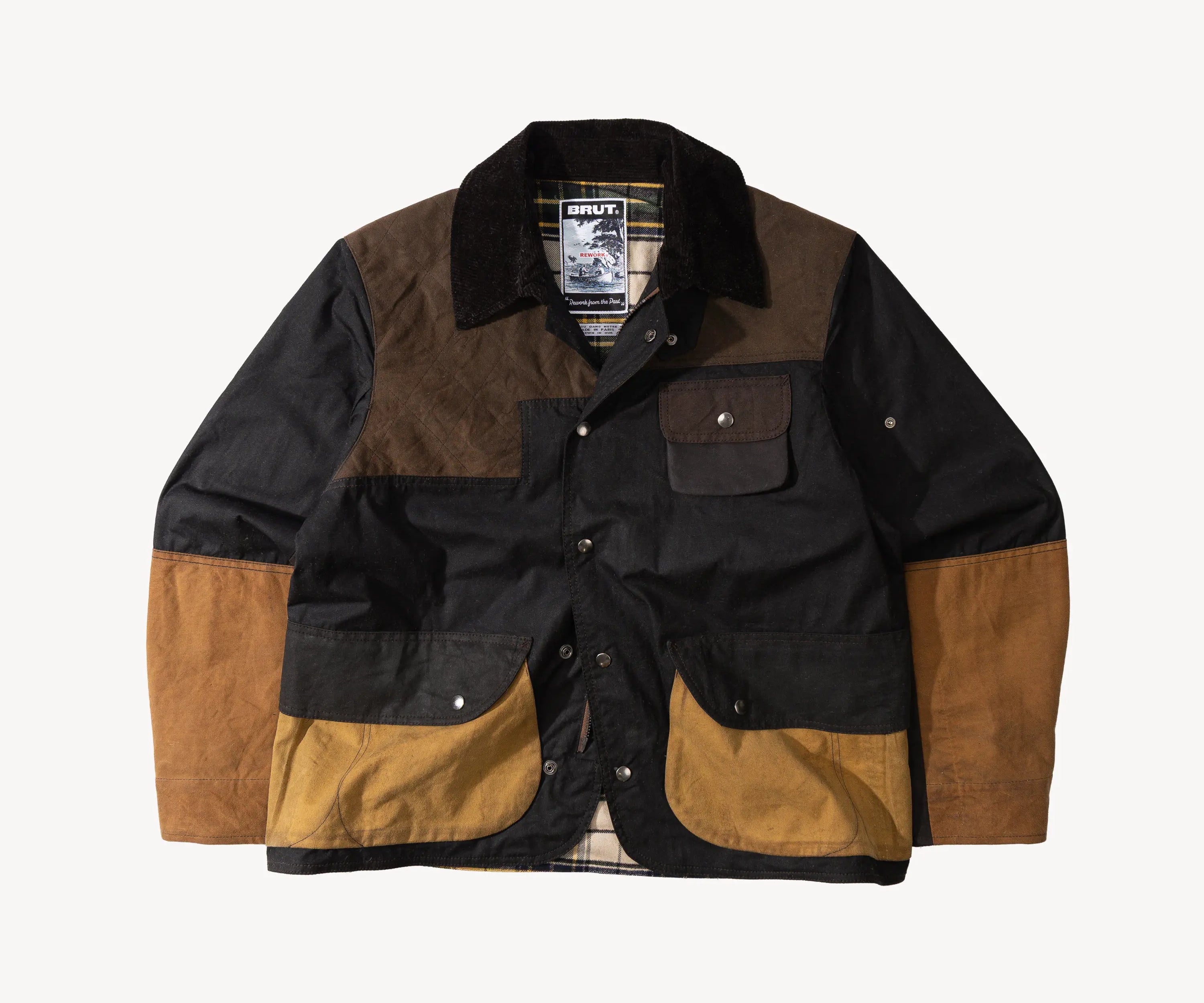 REWORK® STORMFISHER WAX JACKET - N° 002 Coats & Jackets SMALL / BROWN - BRUT Clothing