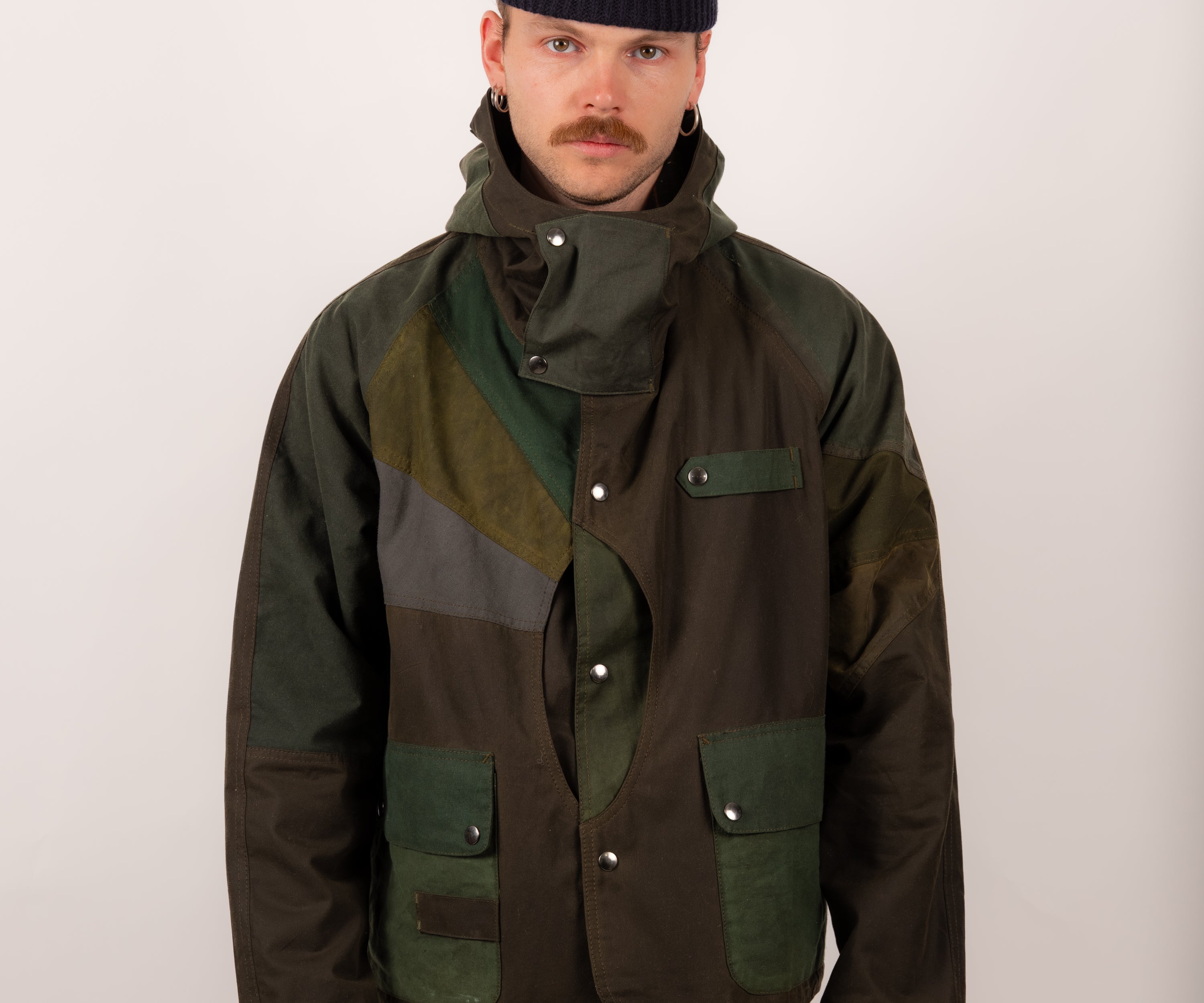 REWORK® FULLMOON WAX JACKET - N° 001 Coats & Jackets SMALL / GREEN - BRUT Clothing