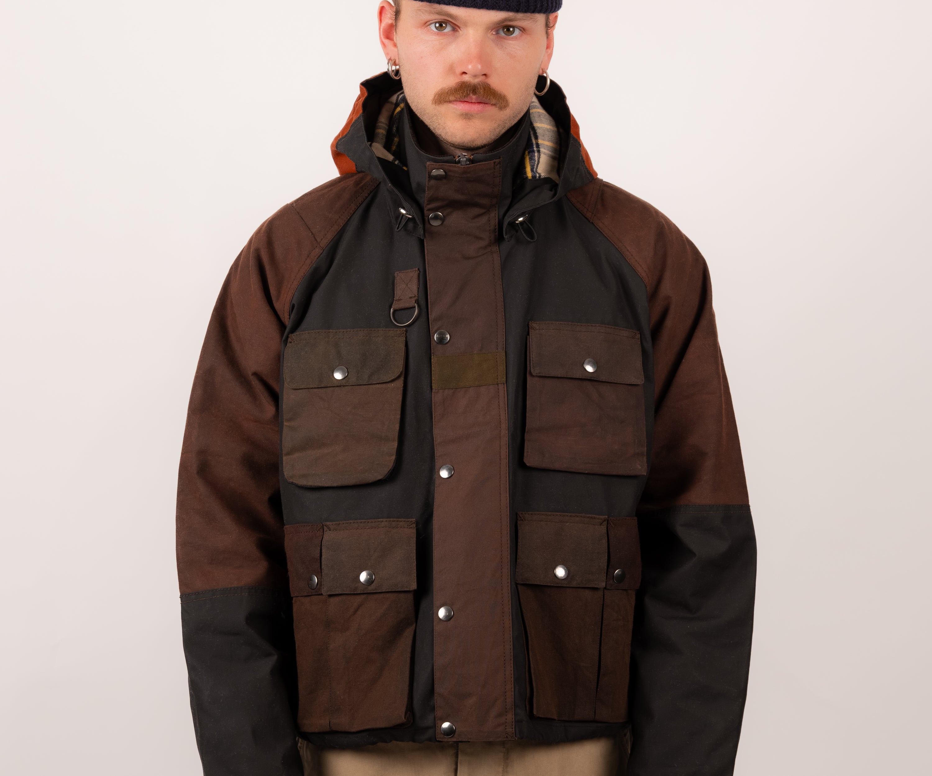 REWORK® TRIAL WAX JACKET - N° 031 Manteaux et vestes LARGE / MARRON - BRUT Clothing