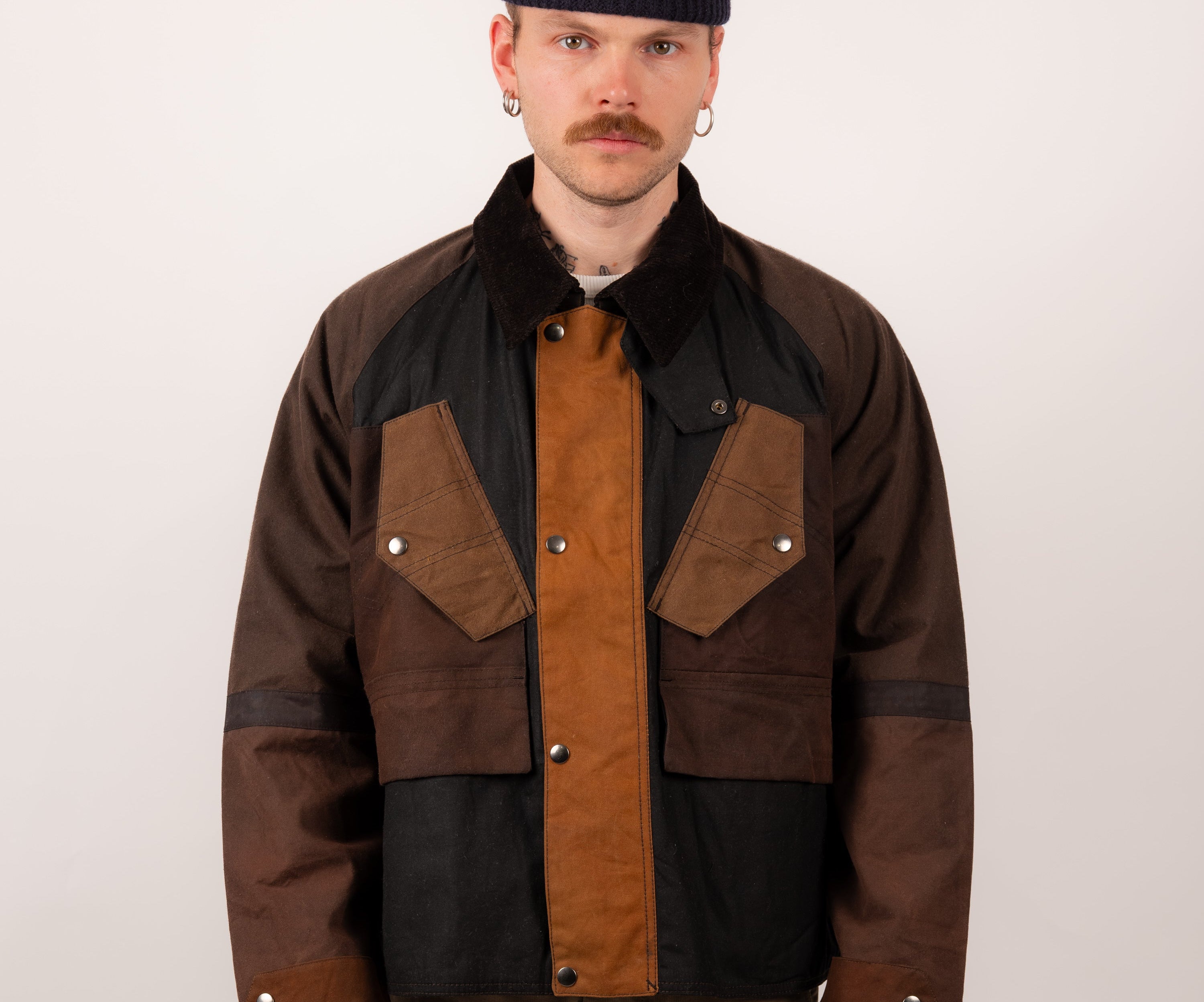 REWORK® TACTICAL WAX JACKET - N° 020 Coats & Jackets LARGE / BROWN - BRUT Clothing