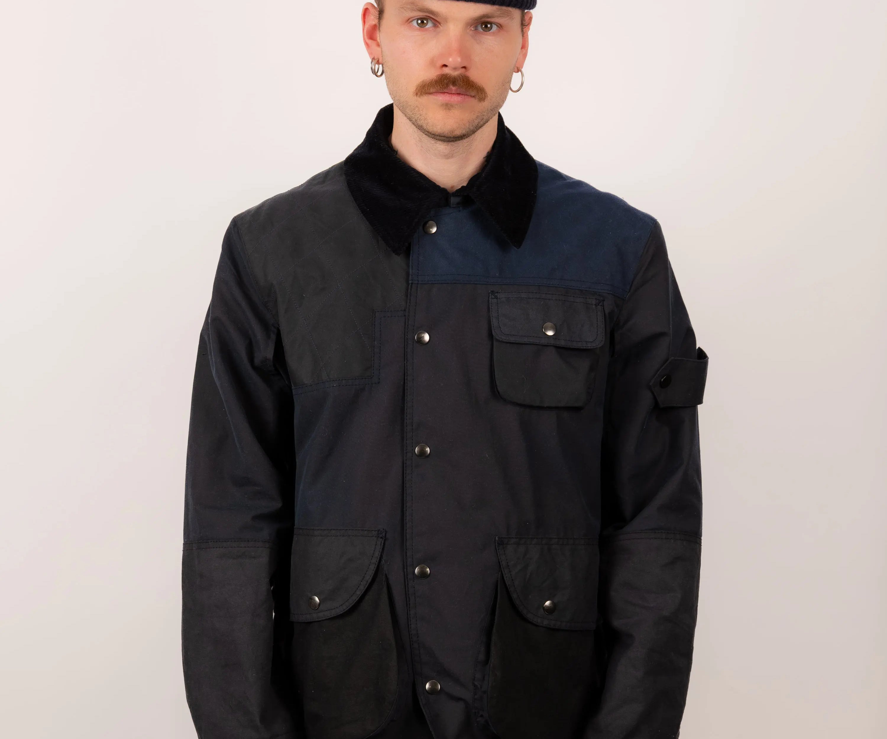REWORK® STORMFISHER WAX JACKET - N° 018 Coats & Jackets MEDIUM / BLUE - BRUT Clothing