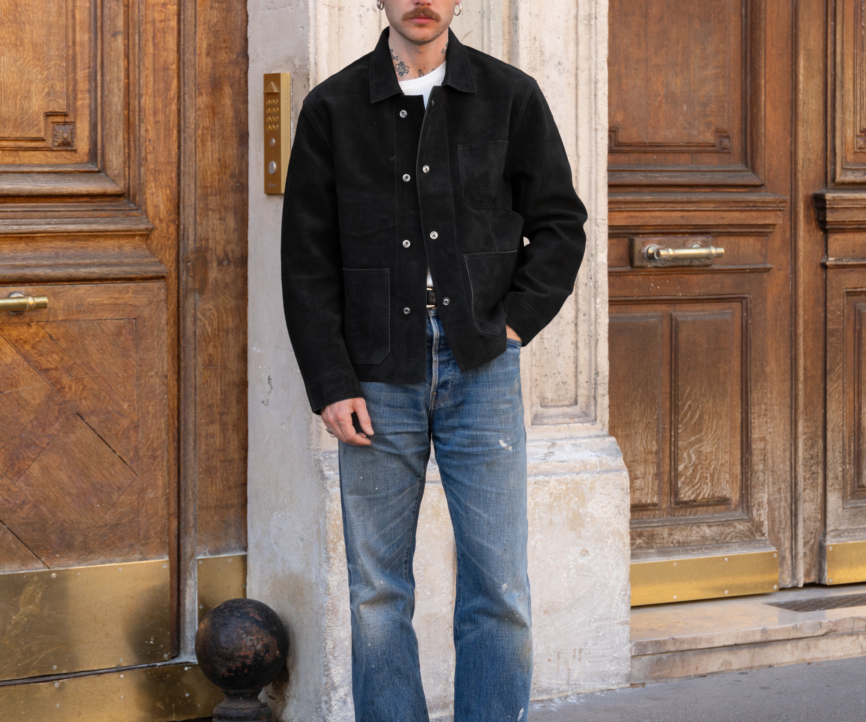 THE LEATHER TOOLS JACKET Coats & Jackets SMALL / BLACK - BRUT Clothing