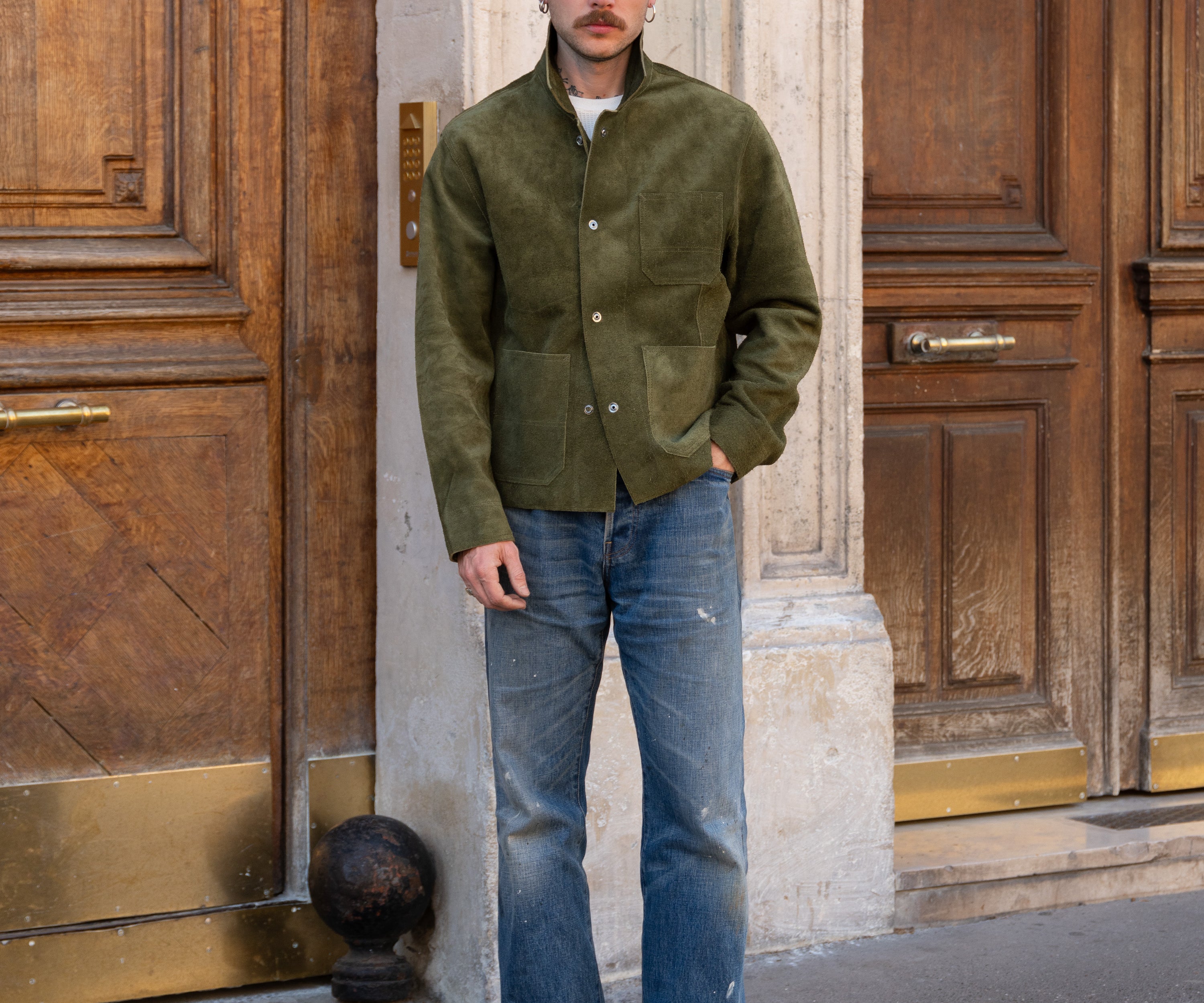 THE LEATHER TOOLS JACKET Manteaux et vestes TAILLE S / VERT OLIVE - BRUT Clothing