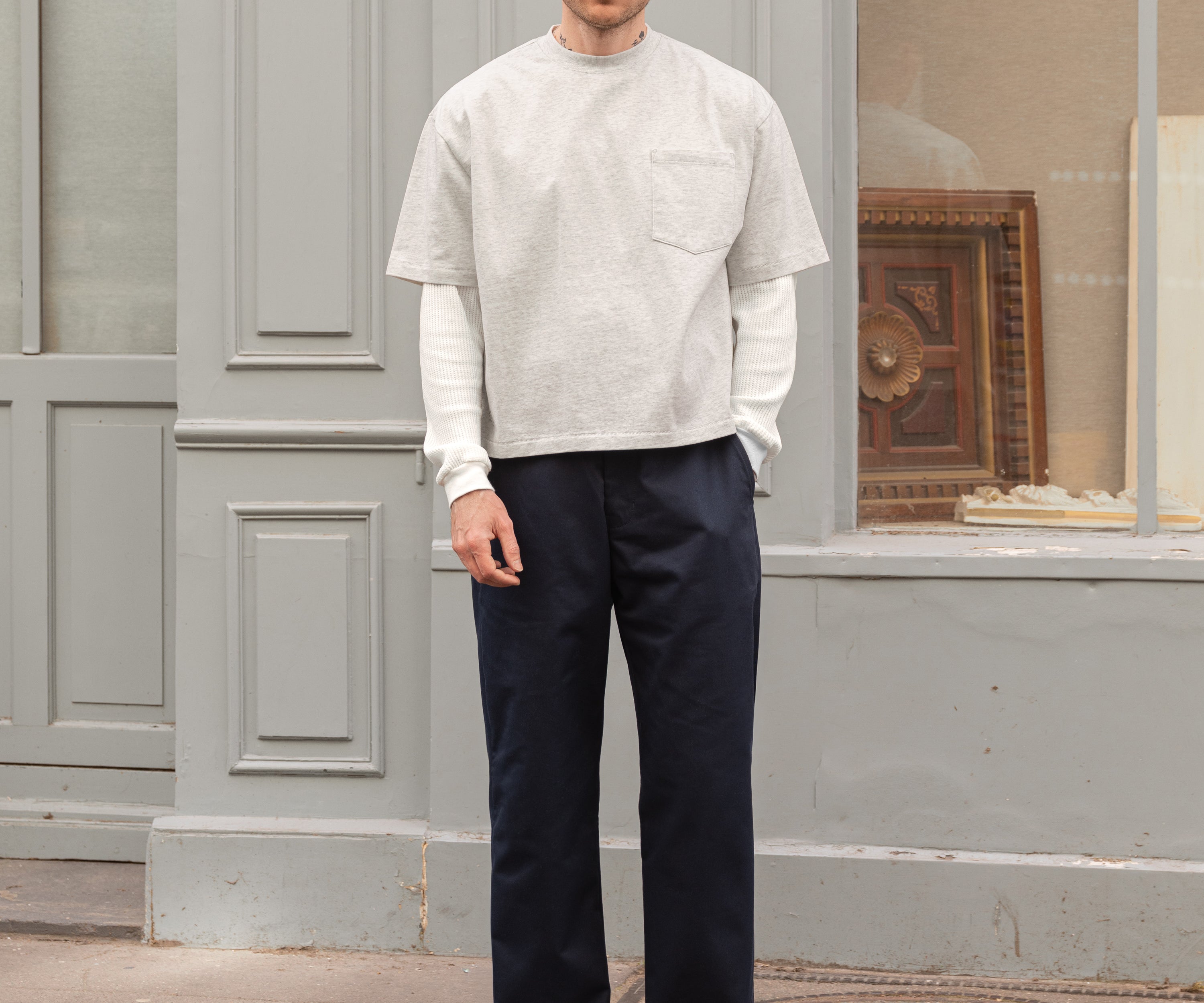 THE PLAIN FRONT PANTS Pants US26 / FR36 / DARK NAVY - BRUT Clothing