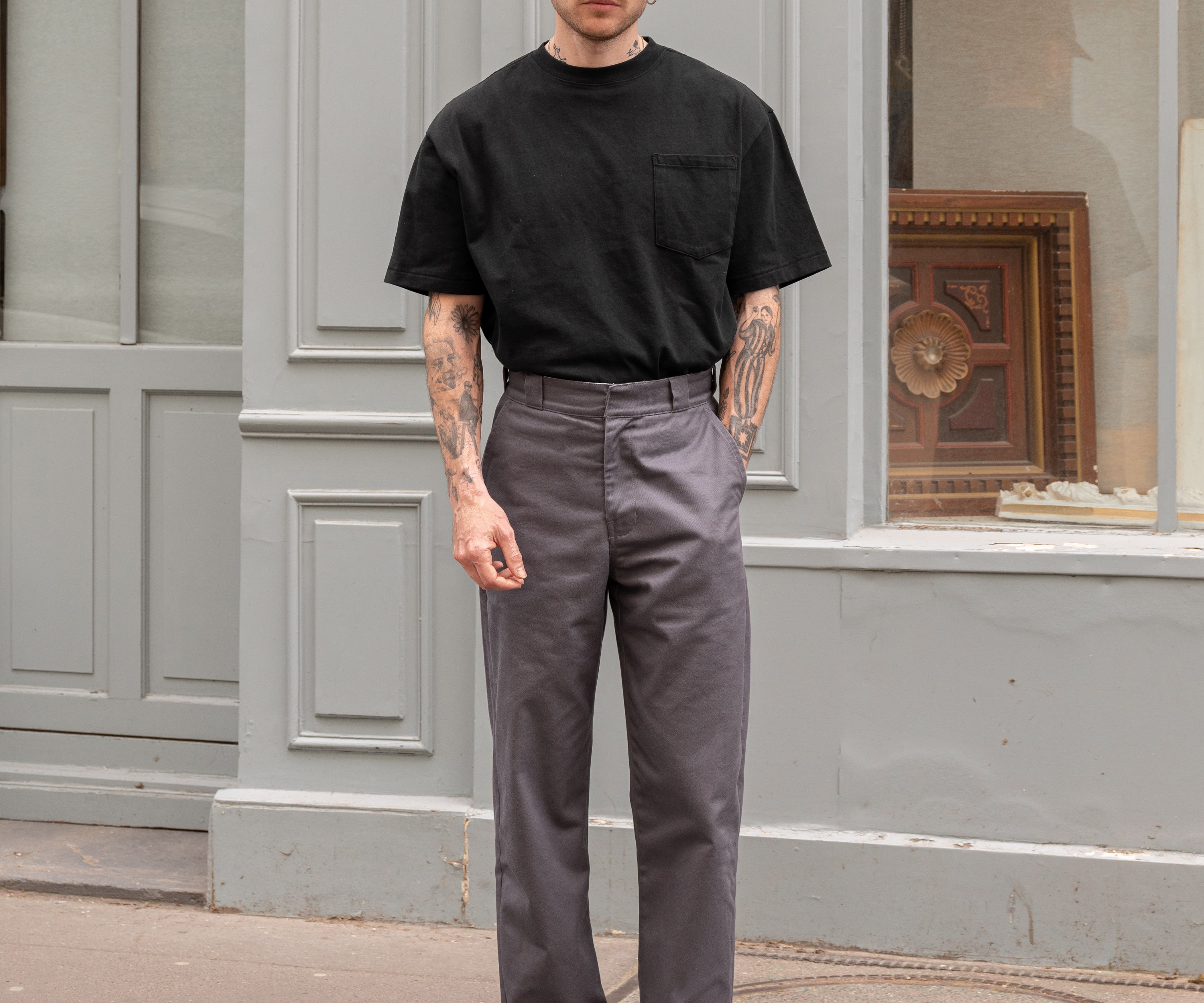 THE PLAIN FRONT PANTS Pants US26 / FR36 / GREY - BRUT Clothing