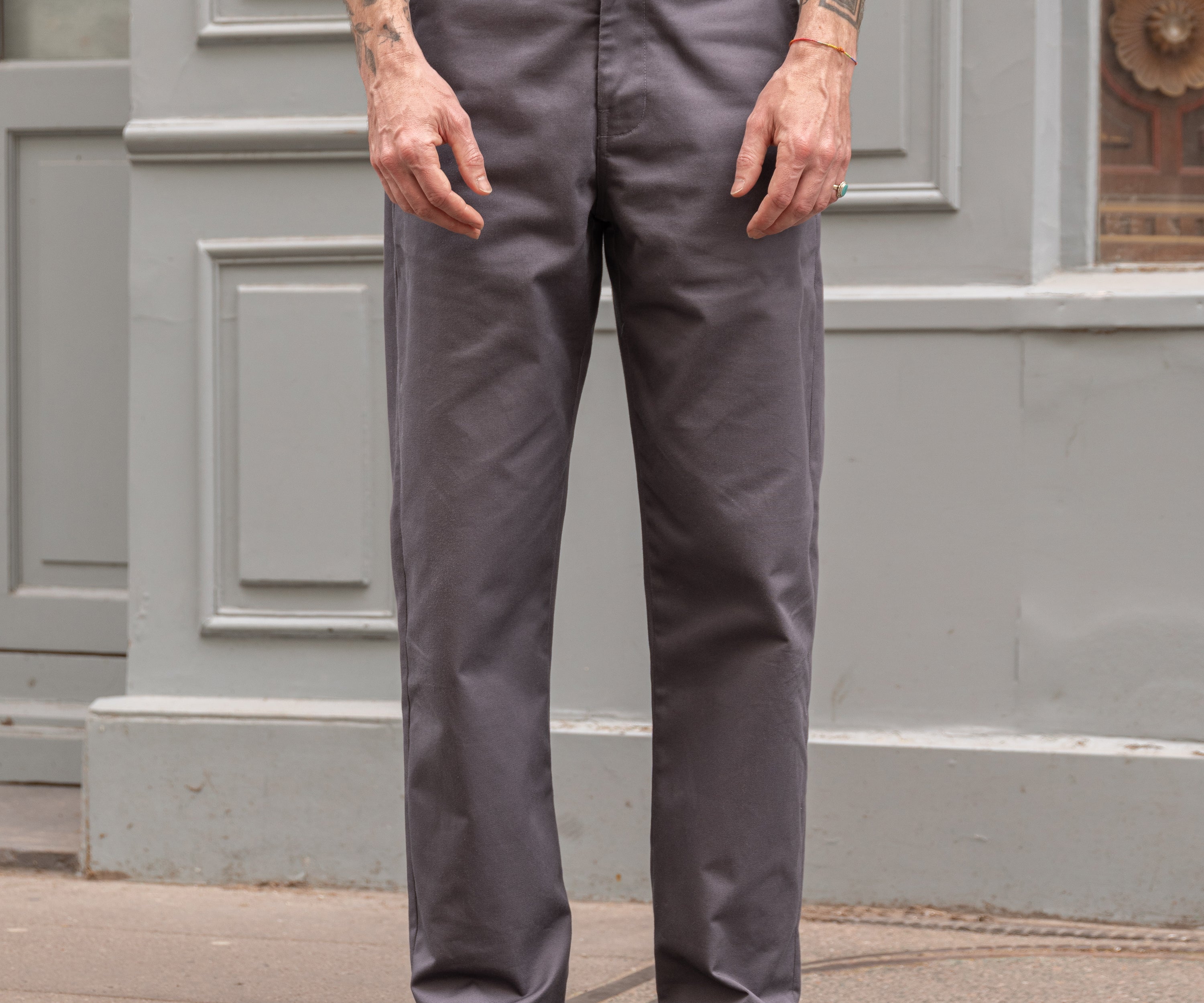 THE PLAIN FRONT PANTS Pants US26 / FR36 / GREY - BRUT Clothing