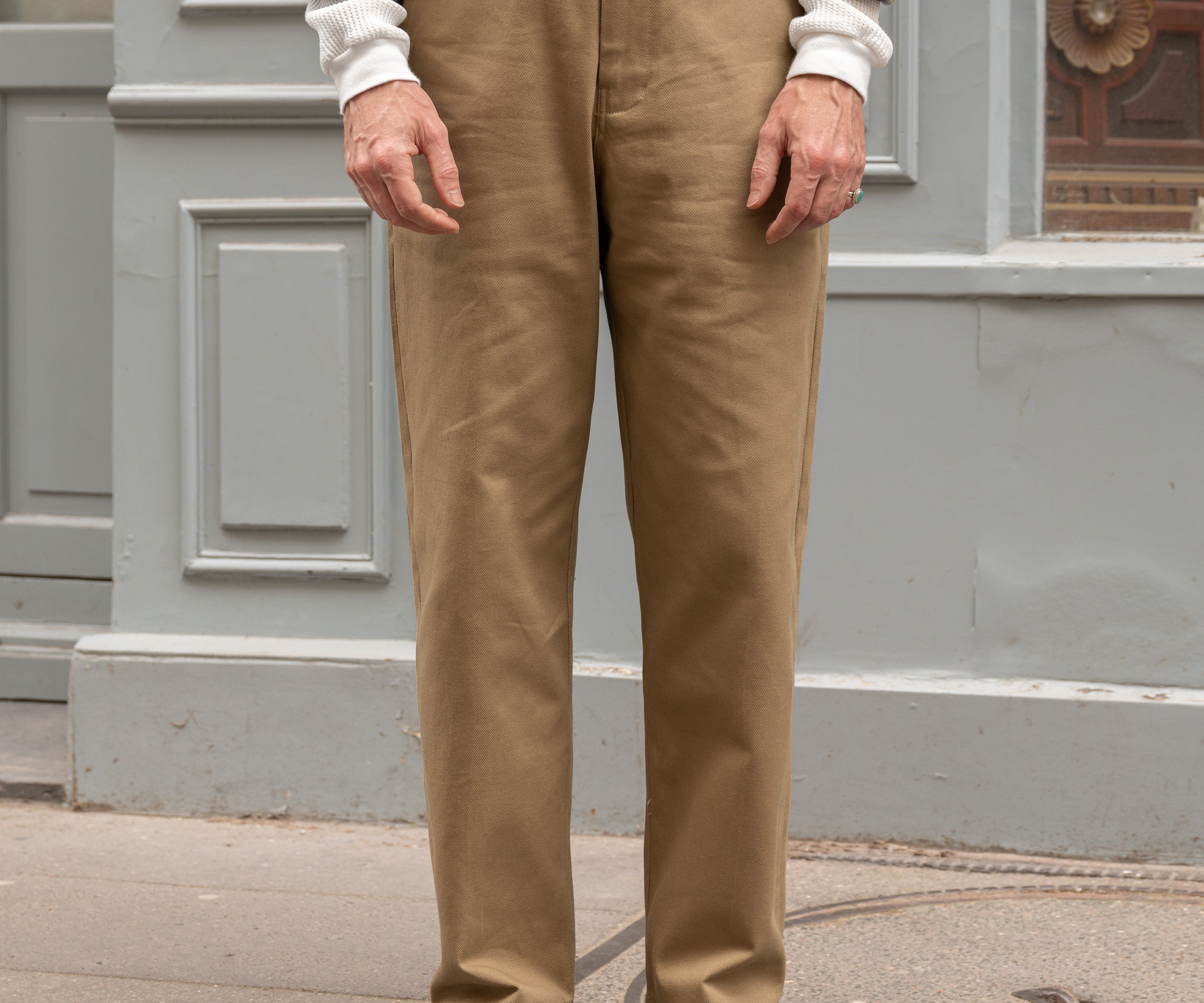 THE PLAIN FRONT PANTS Pants US26 / FR36 / KHAKI HEAVY WEIGHT - BRUT Clothing