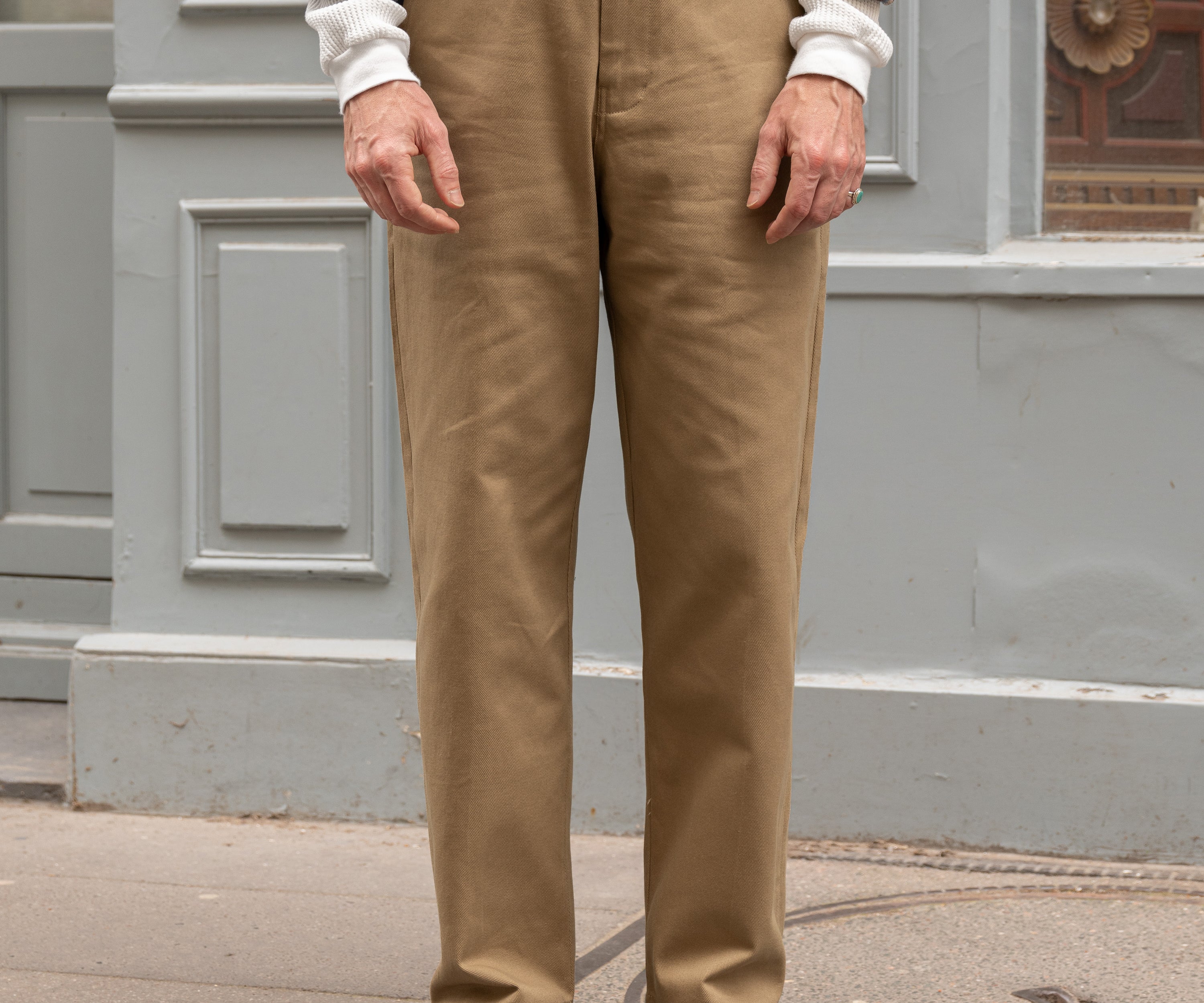 THE PLAIN FRONT PANTS Pants US26 / FR36 / KHAKI HEAVY WEIGHT - BRUT Clothing